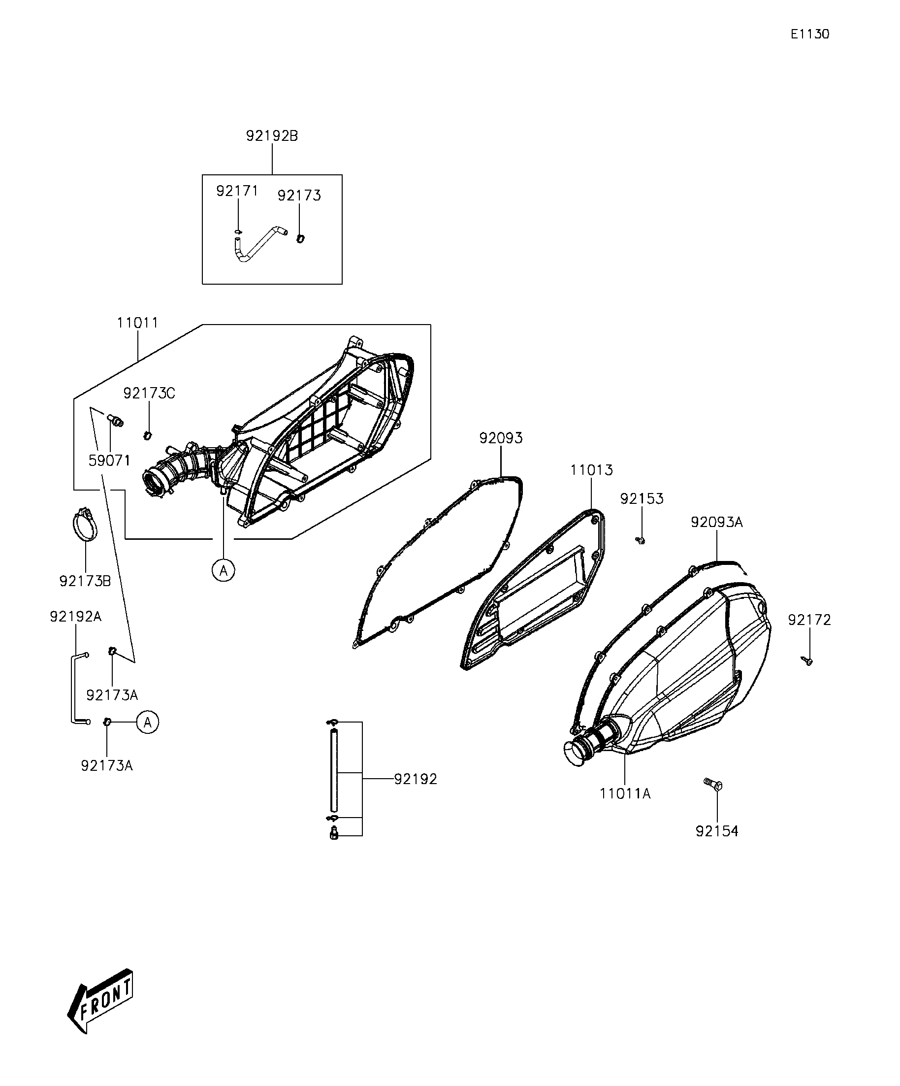 FILTRE A AIR POUR J125 ABS SC125BGF BLANC 2016