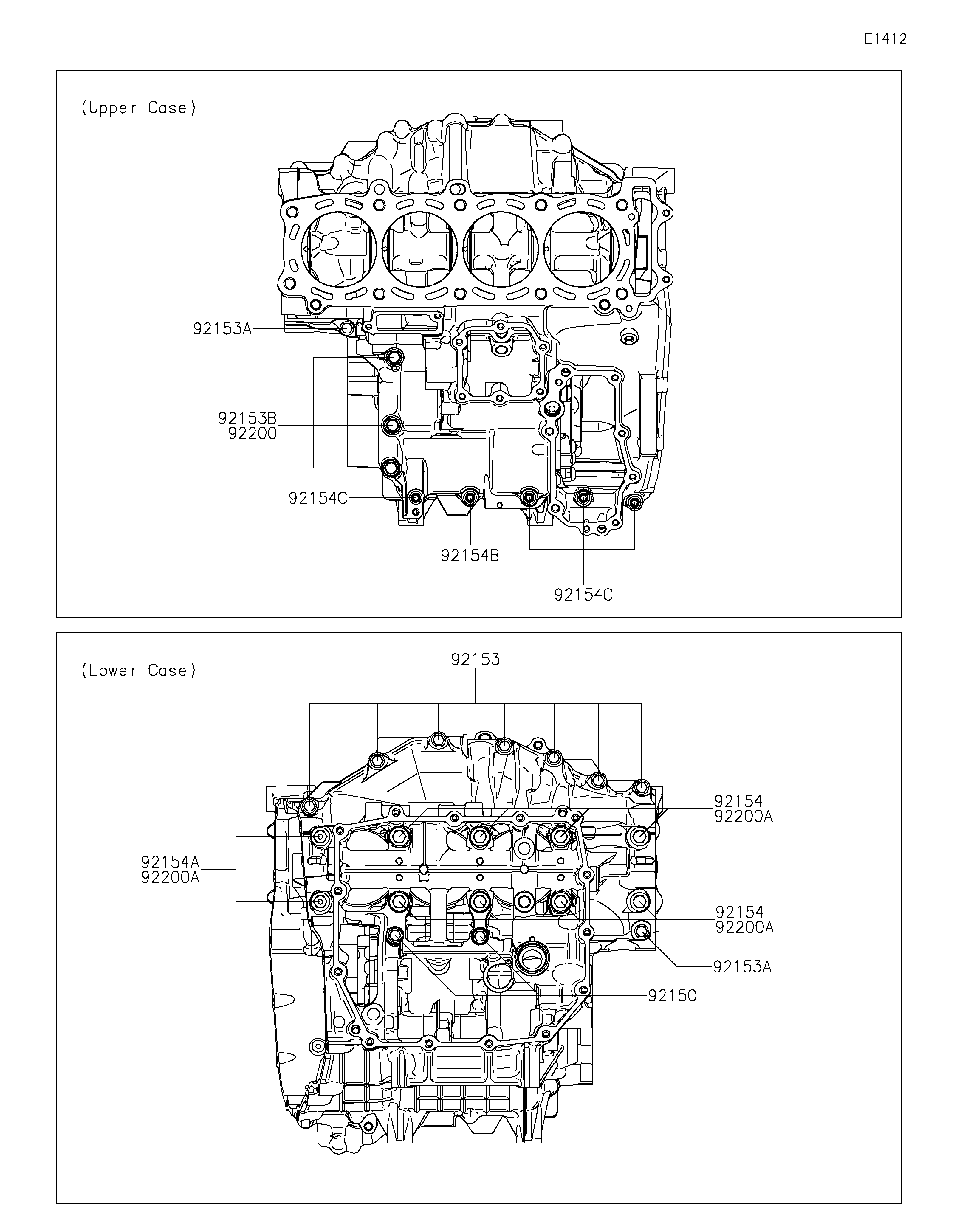 BOULON CARTER MOTEUR POUR Z H2 SE ZR1000LNFNN VERT MAT 2022