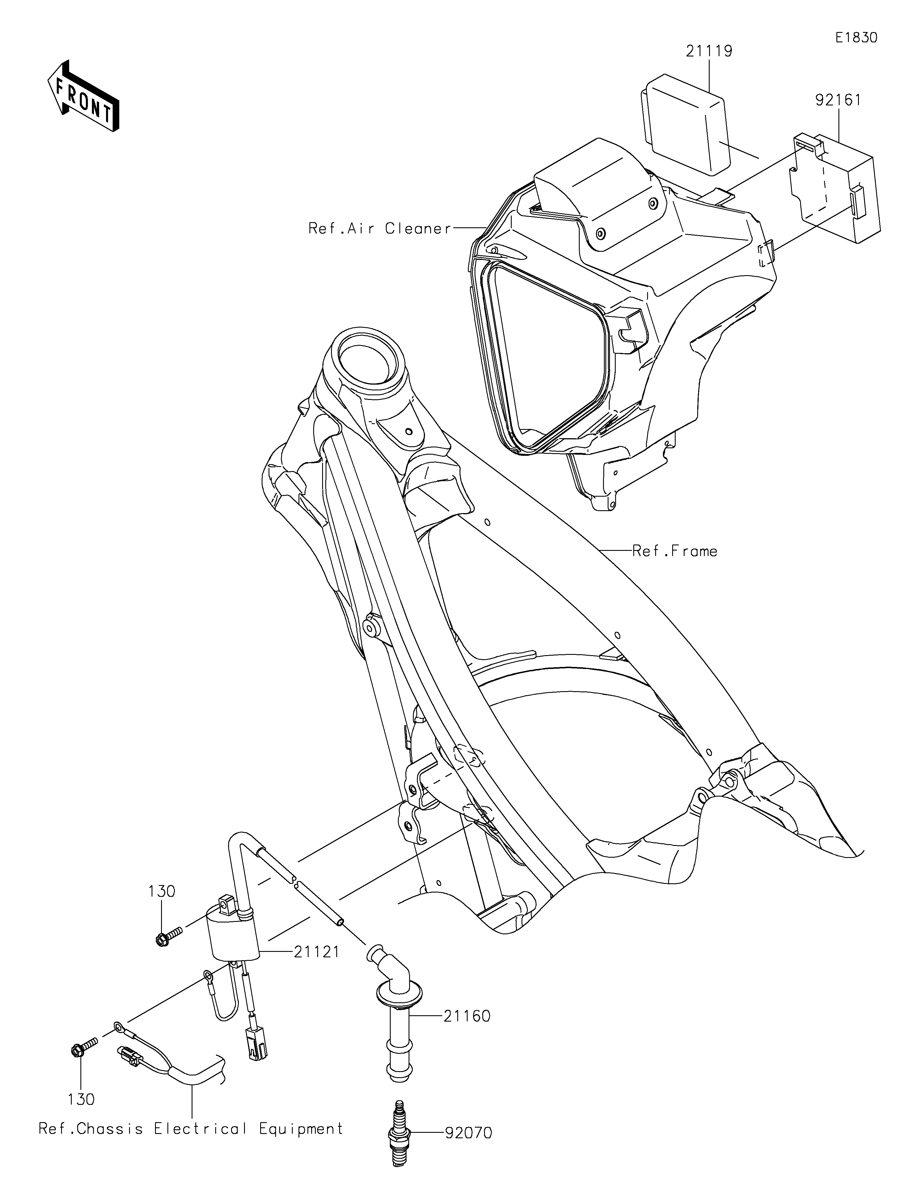 SYSTEME DALLUMAGE POUR KLX450R KLX450AJF VERT 2018 EUROPE