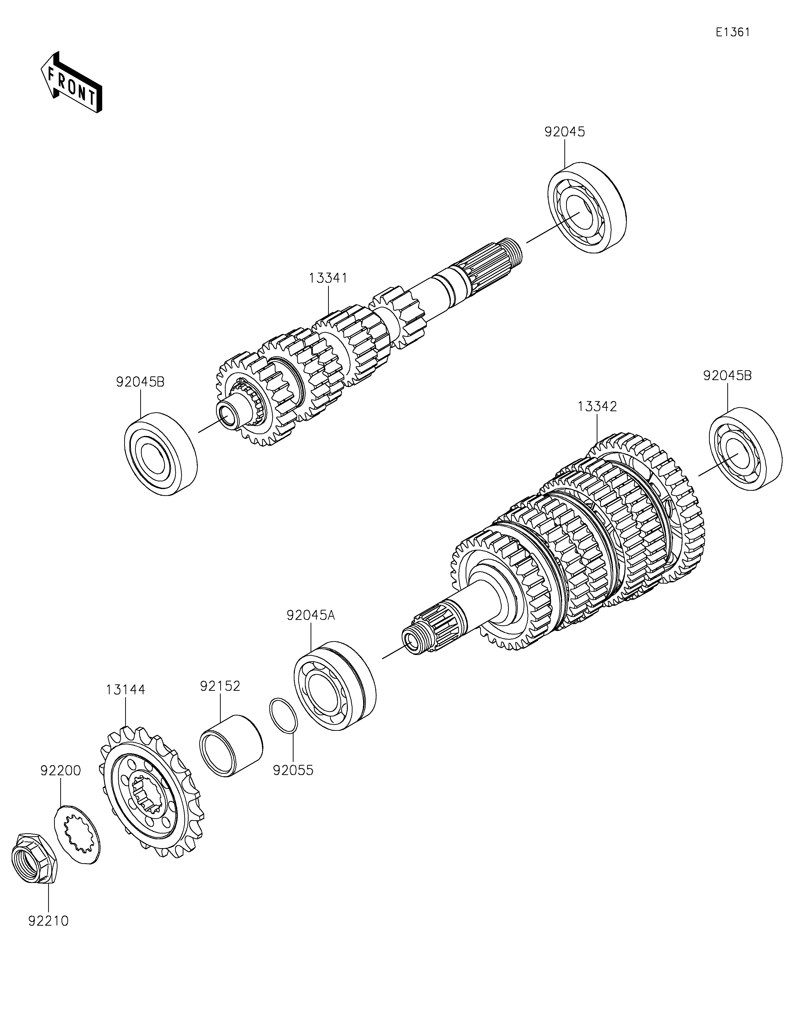 TRANSMISSION POUR Z H2 SE ZR1000LNFNN VERT MAT 2022