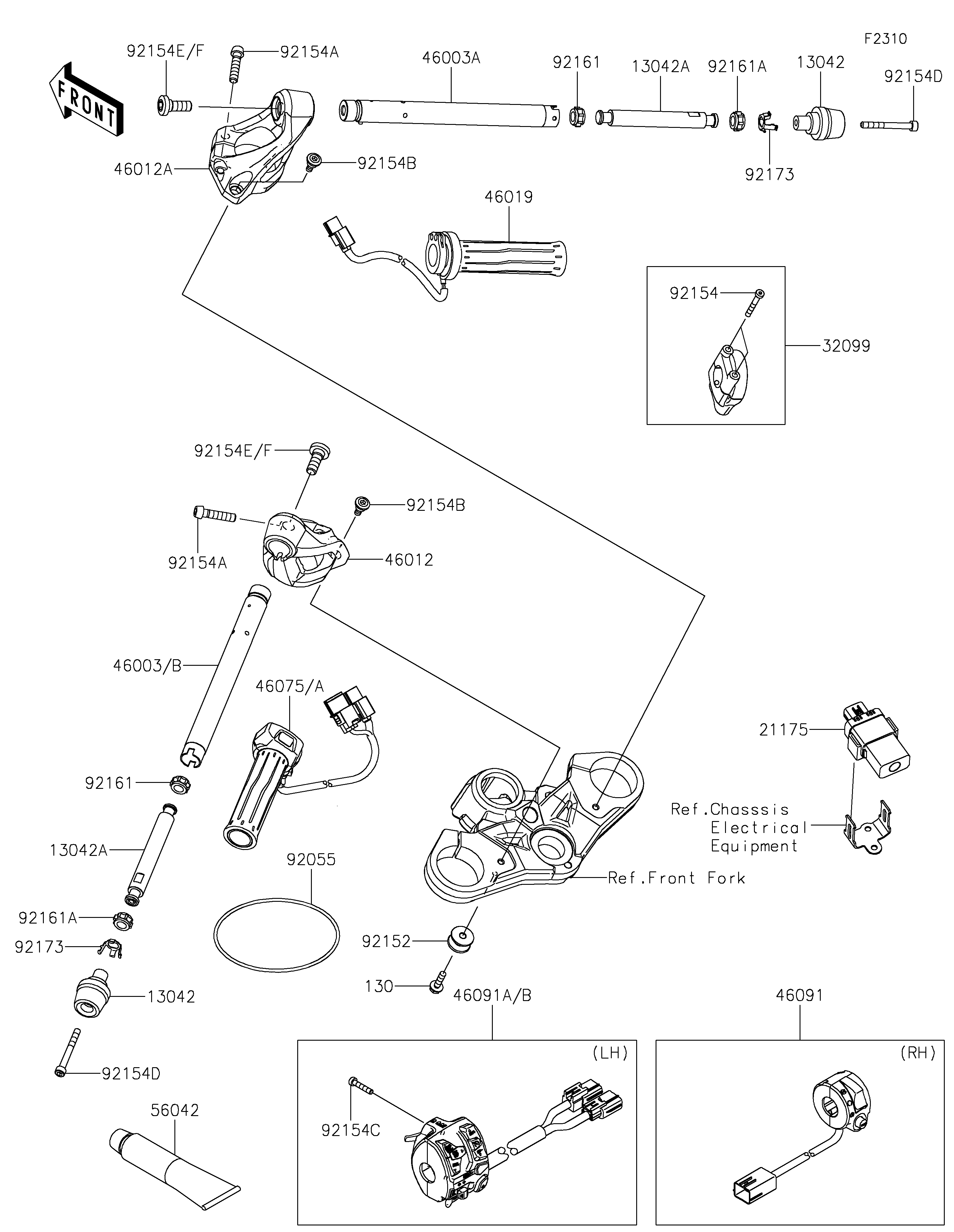 GUIDON POUR NINJA H2 SX SE ZX1002BJF VERT 2018