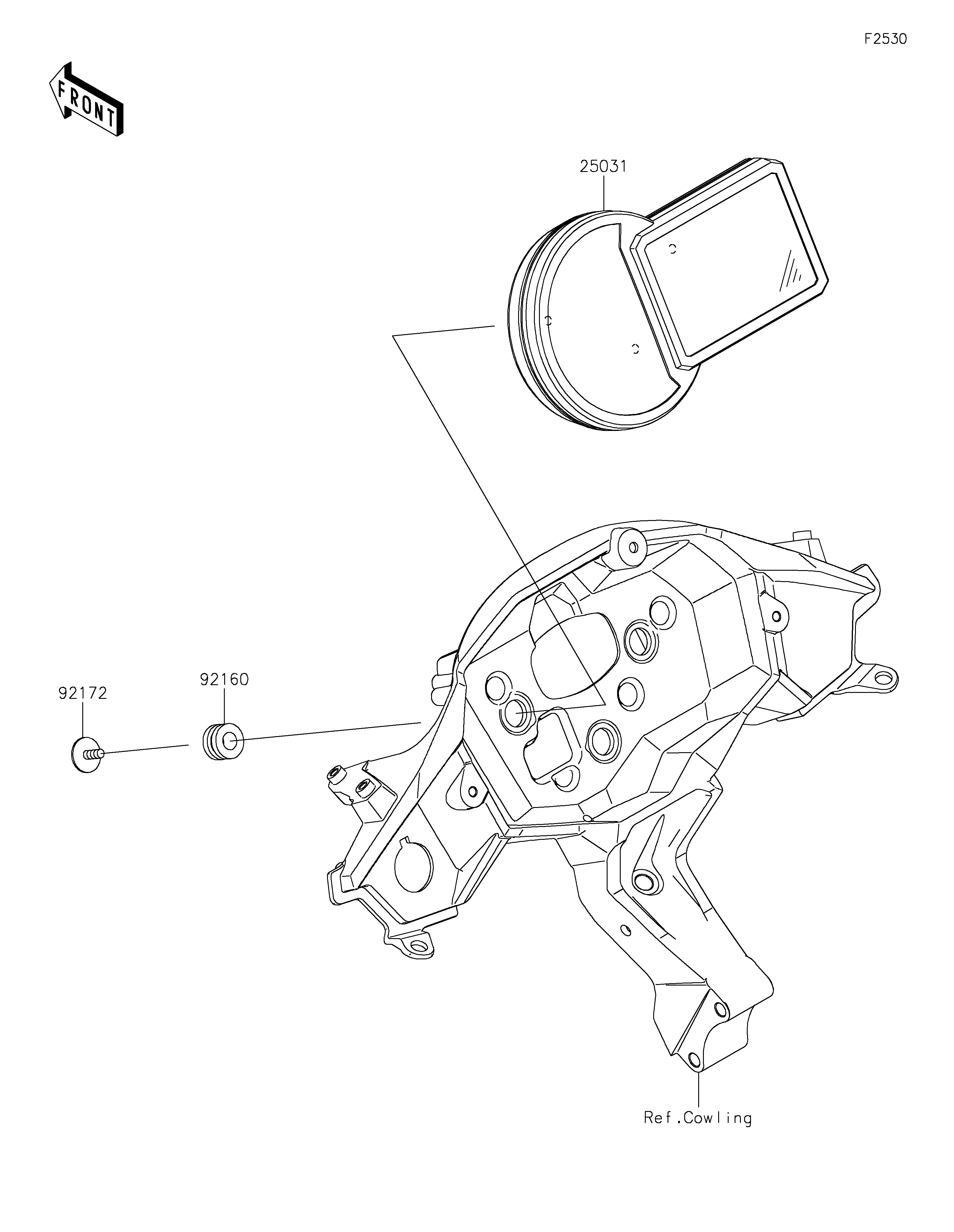 COMPTEURS POUR NINJA H2 SX SE ZX1002BLF GRIS 2020