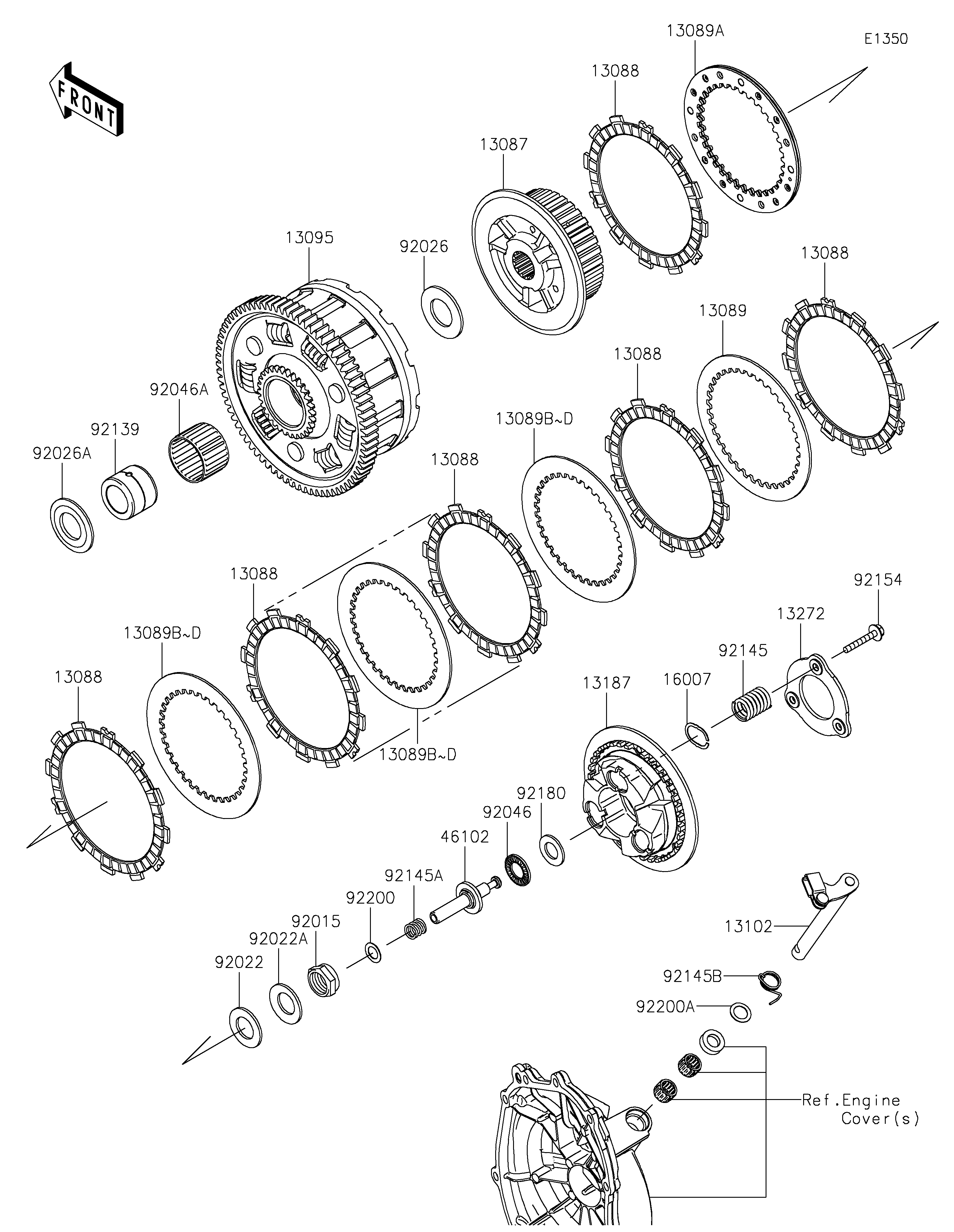 EMBRAYAGE POUR NINJA ZX 6R ZX636GKF NOIR 2019