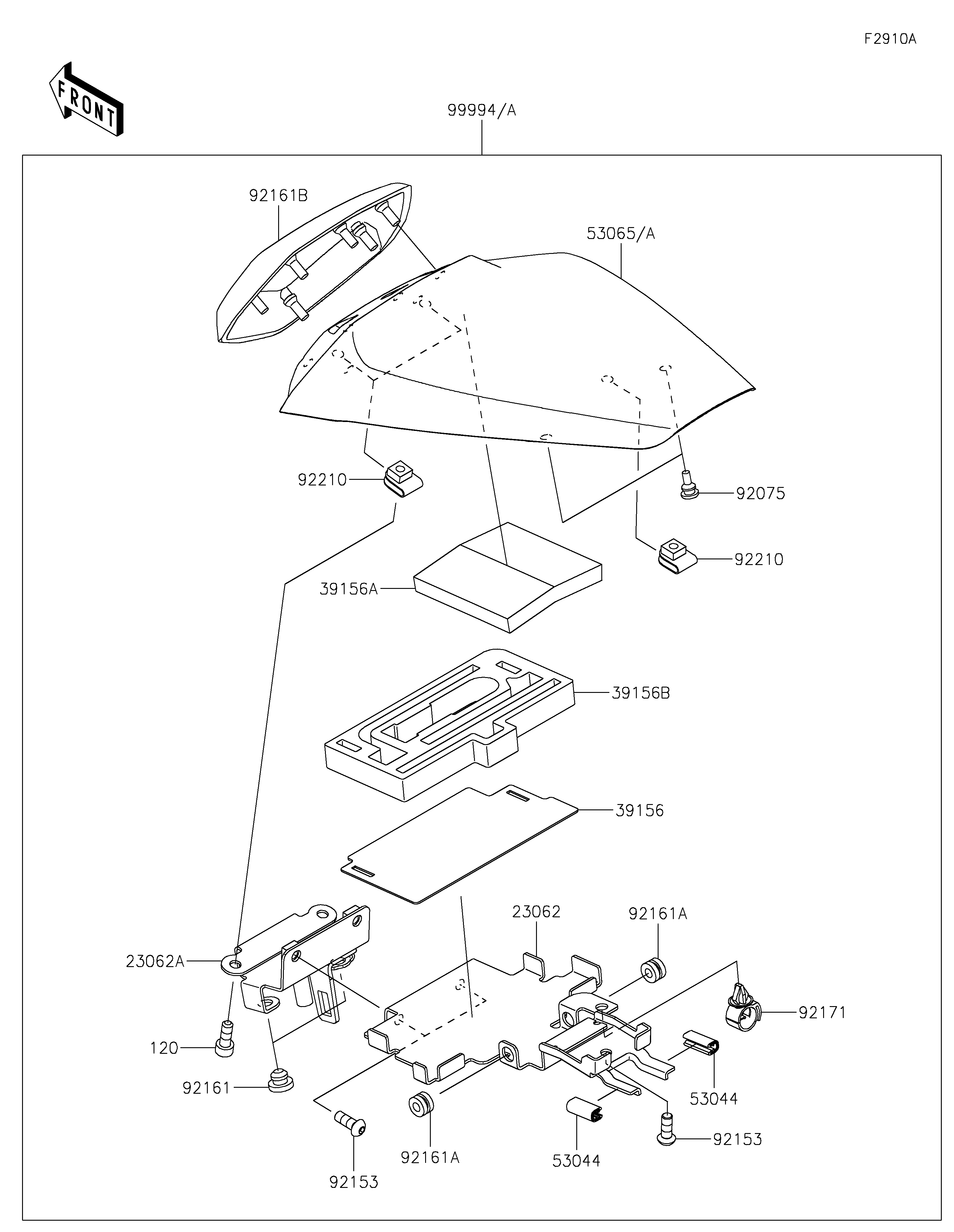 ACCESSORY POUR NINJA ZX 6R ZX636GKFA VERT 2019