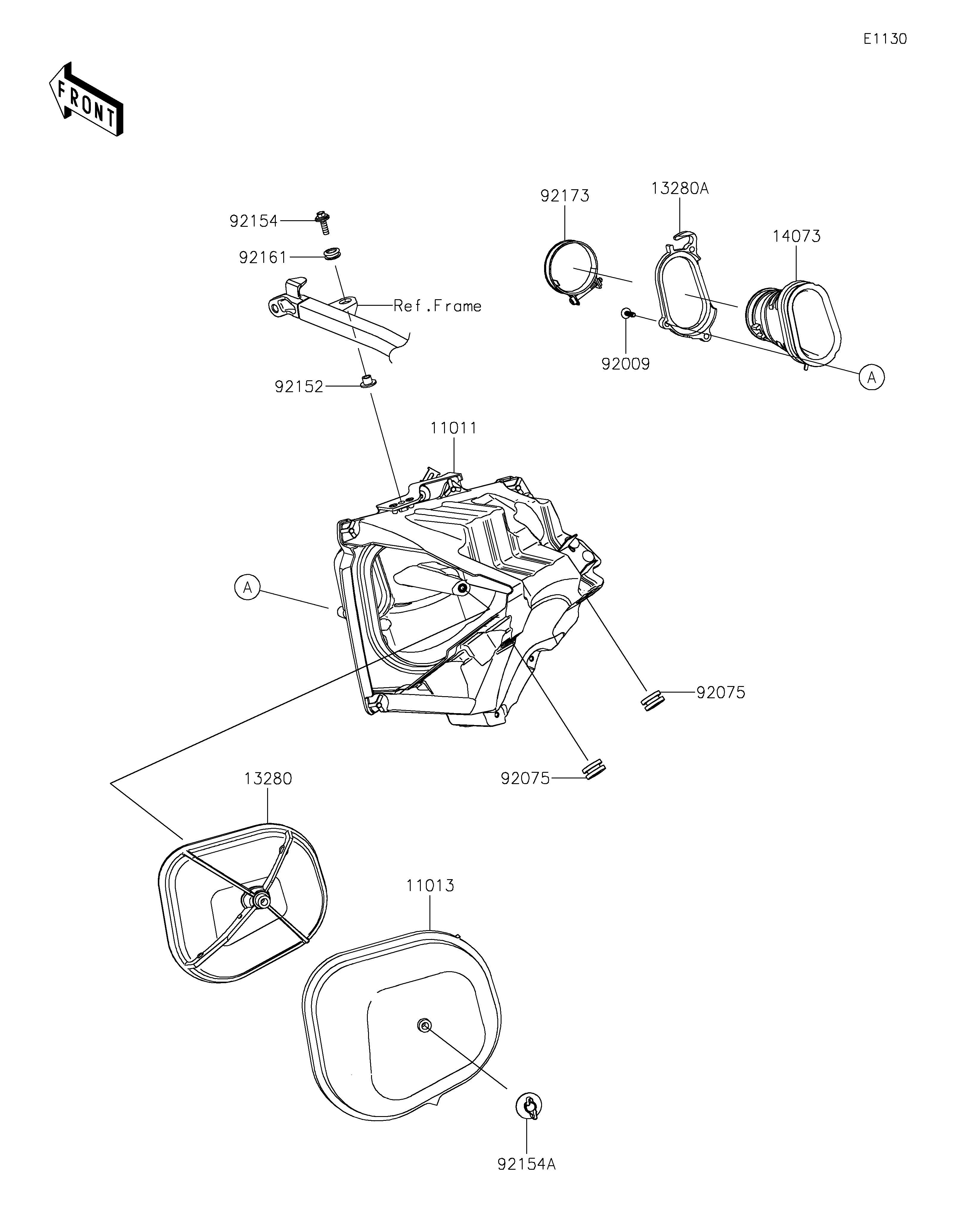 FILTRE A AIR POUR KX450 KX450JKF VERT 2019 EUROPE