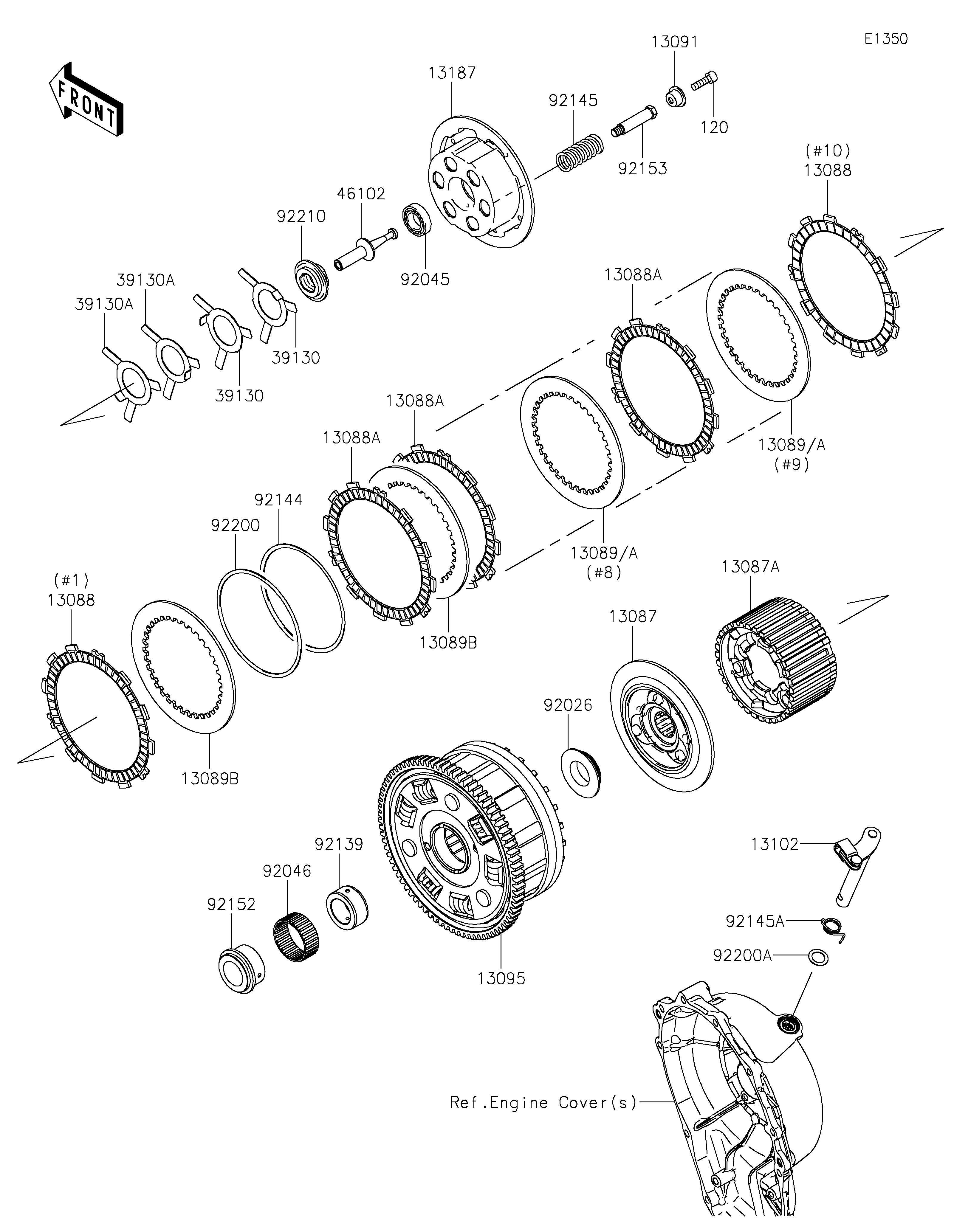 EMBRAYAGE POUR NINJA ZX 10R SE ZX1002HKF GRIS 2019