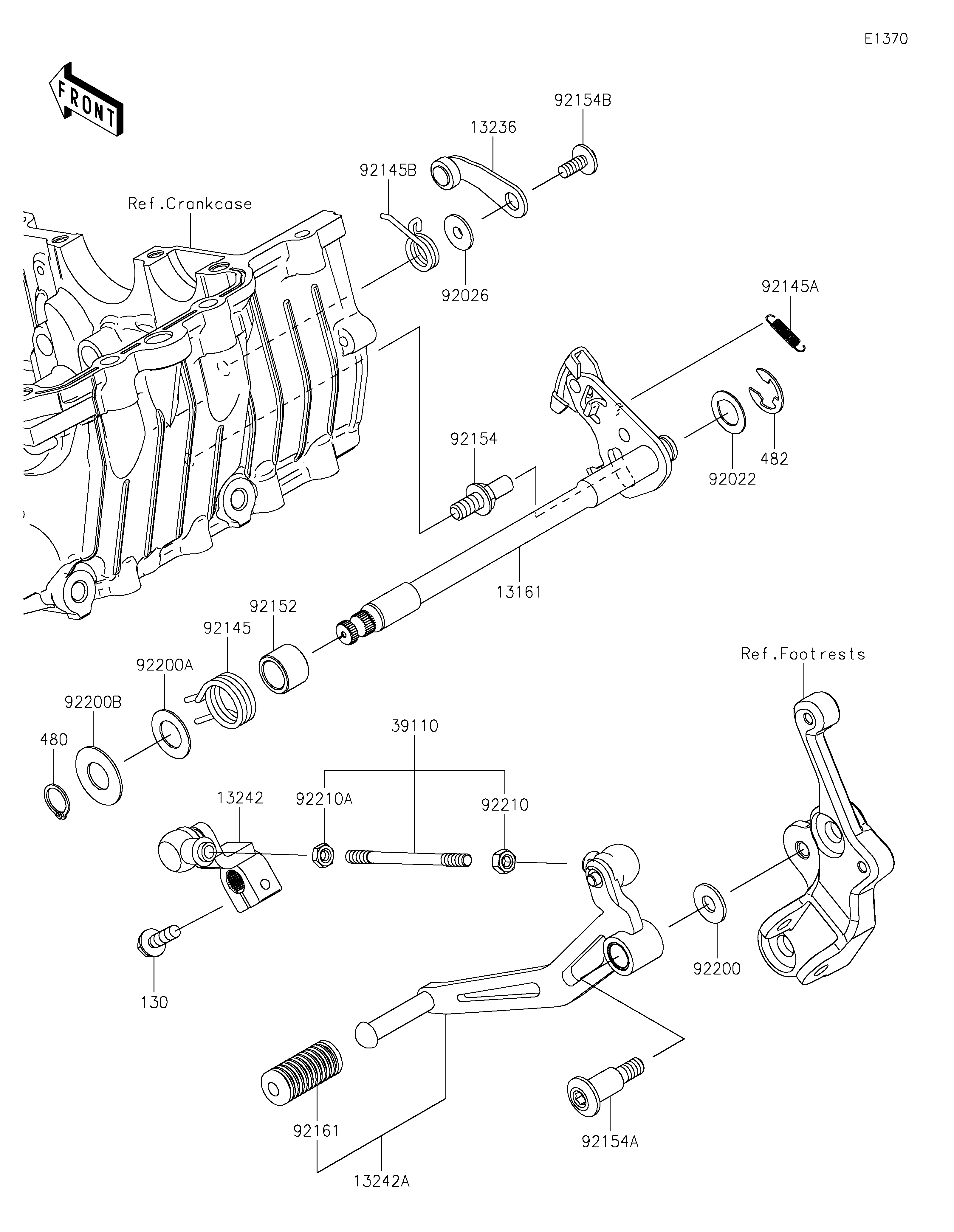 SELECTEUR POUR NINJA 400 EX400GLFA NOIR 2020
