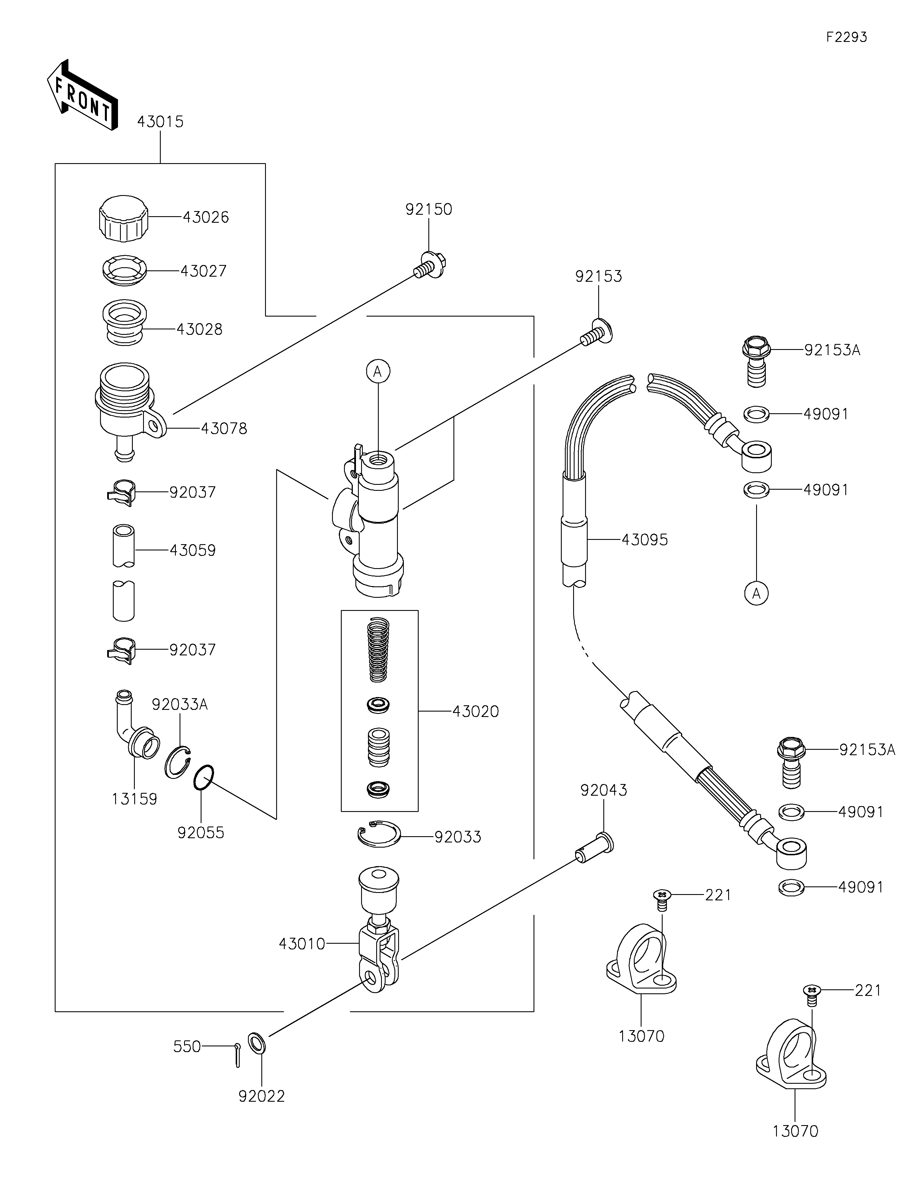 MAITRE CYLINDRE ARRIERE POUR KX112 KX112ARFNN VERT 2024 EUROPE