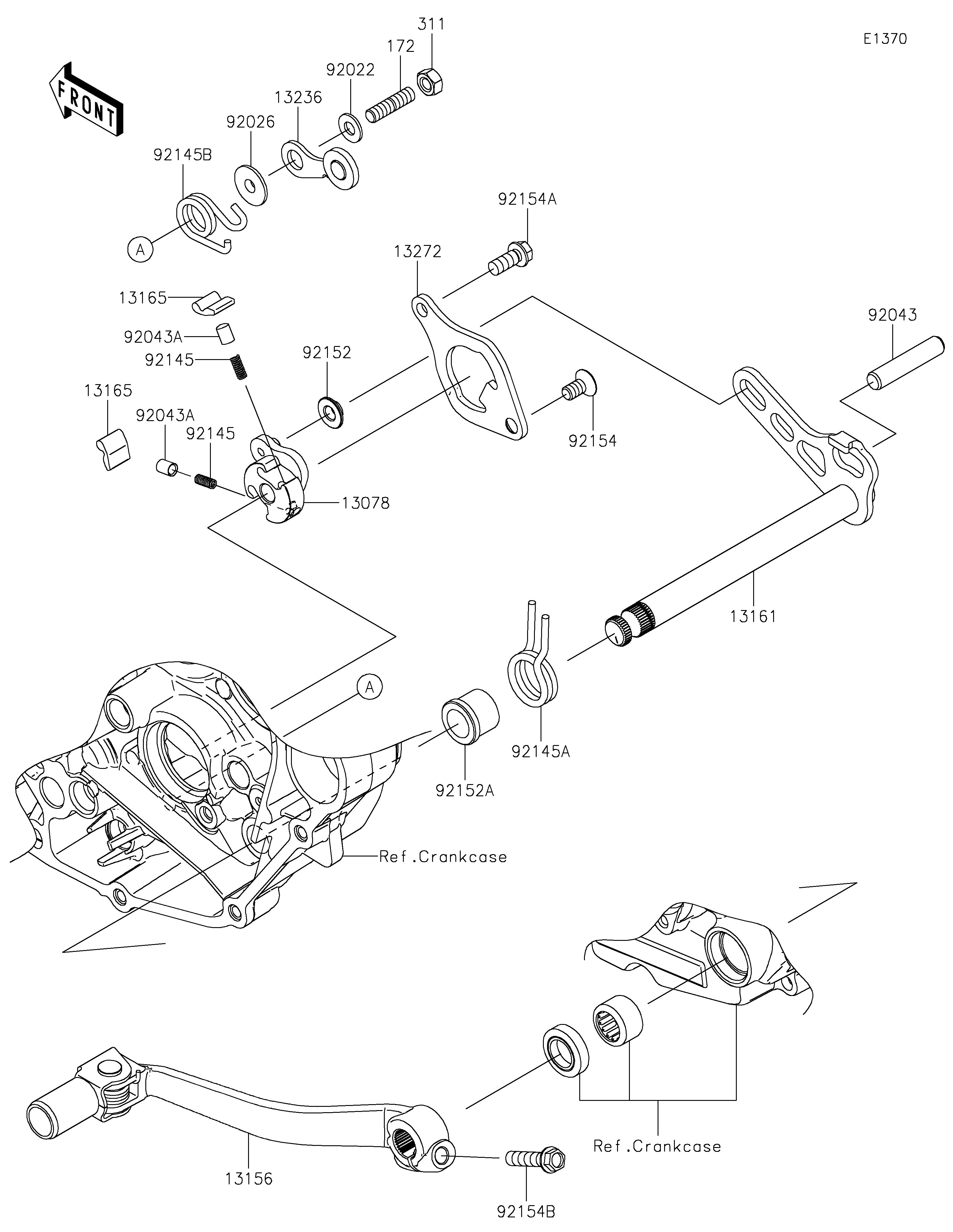 SELECTEUR POUR KX450 KX450JKF VERT 2019 EUROPE