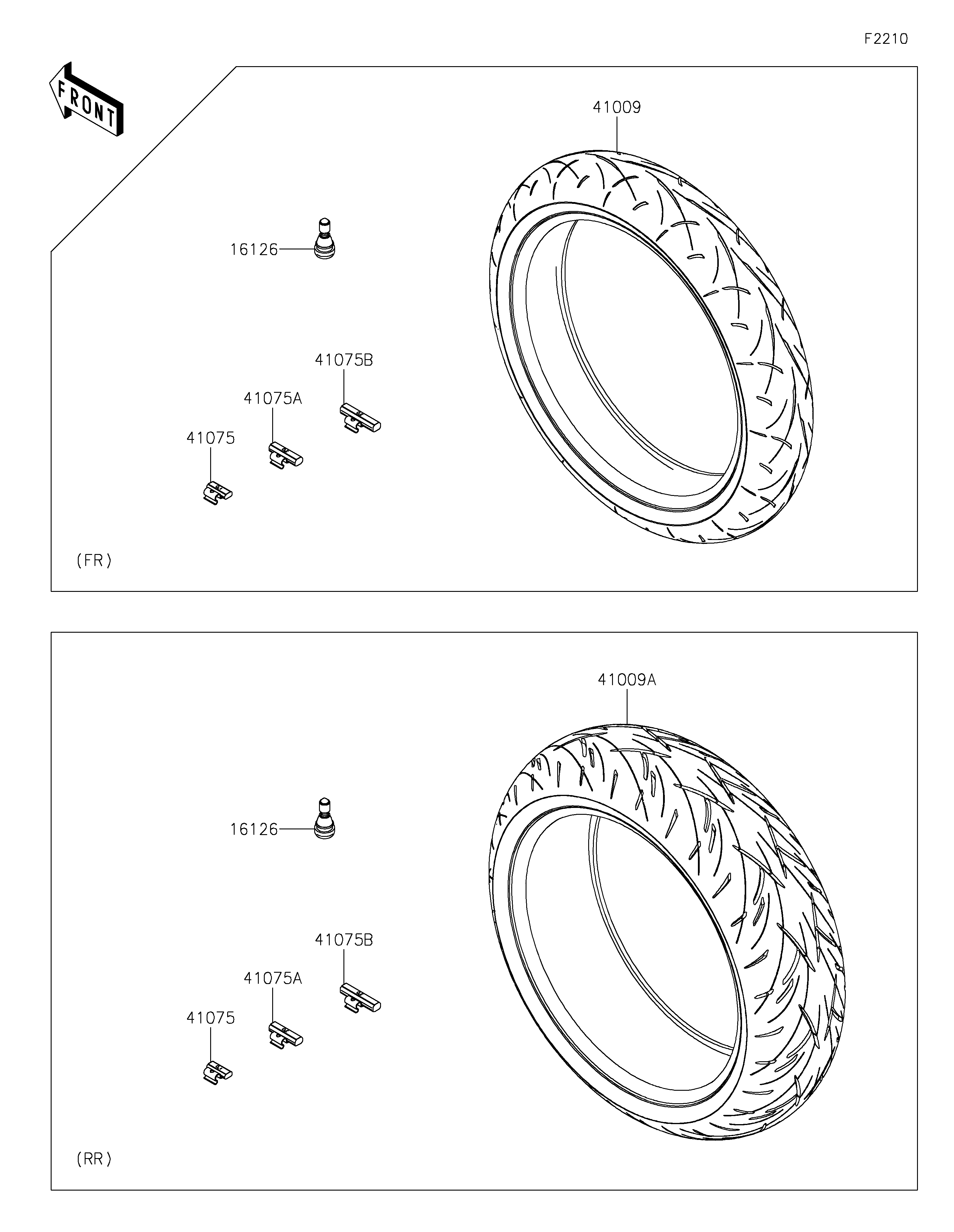 PNEUS POUR Z650 ER650KMFNN NOIR 2021