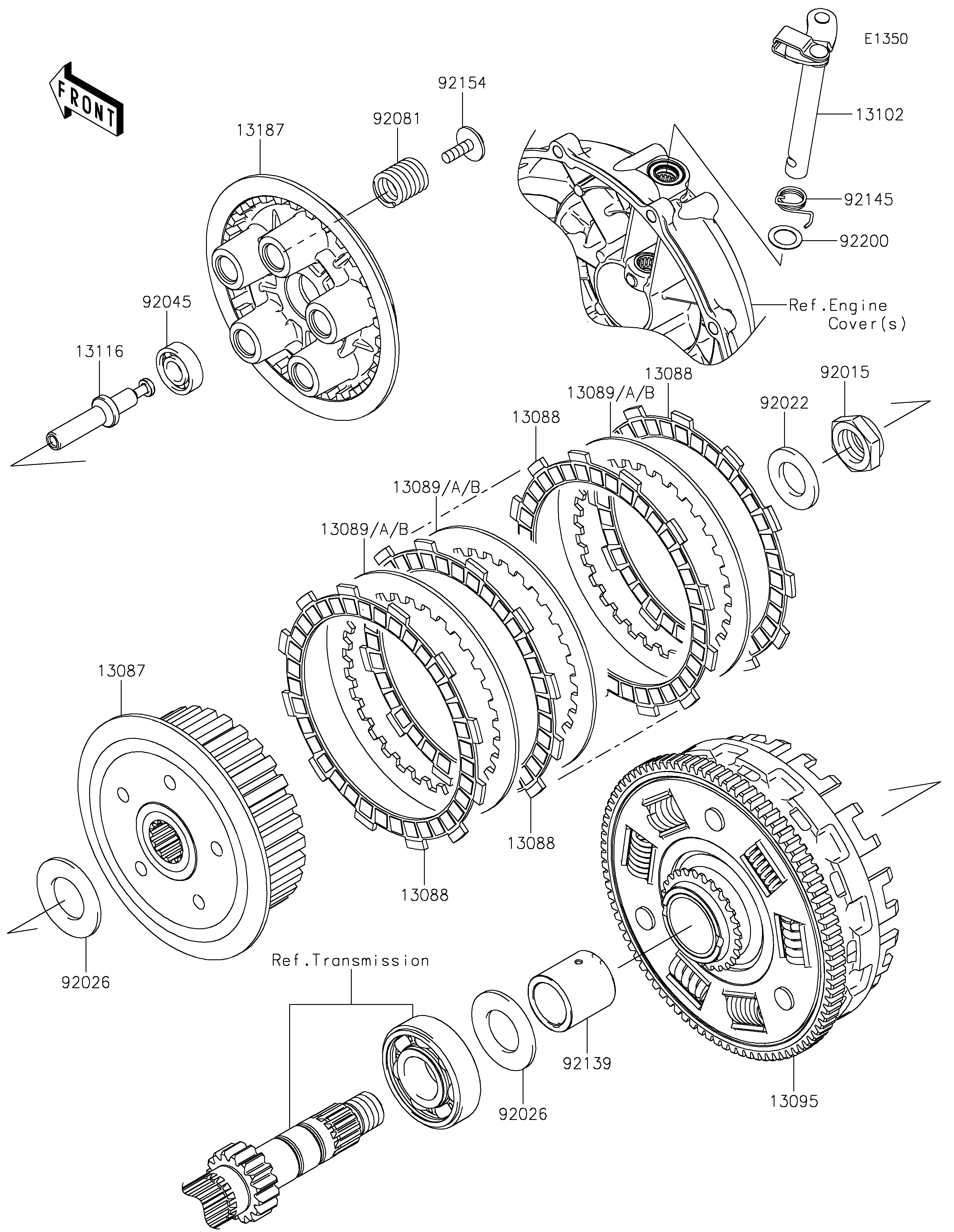 EMBRAYAGE POUR VULCAN S ABS EN650BFF BLANC 2015