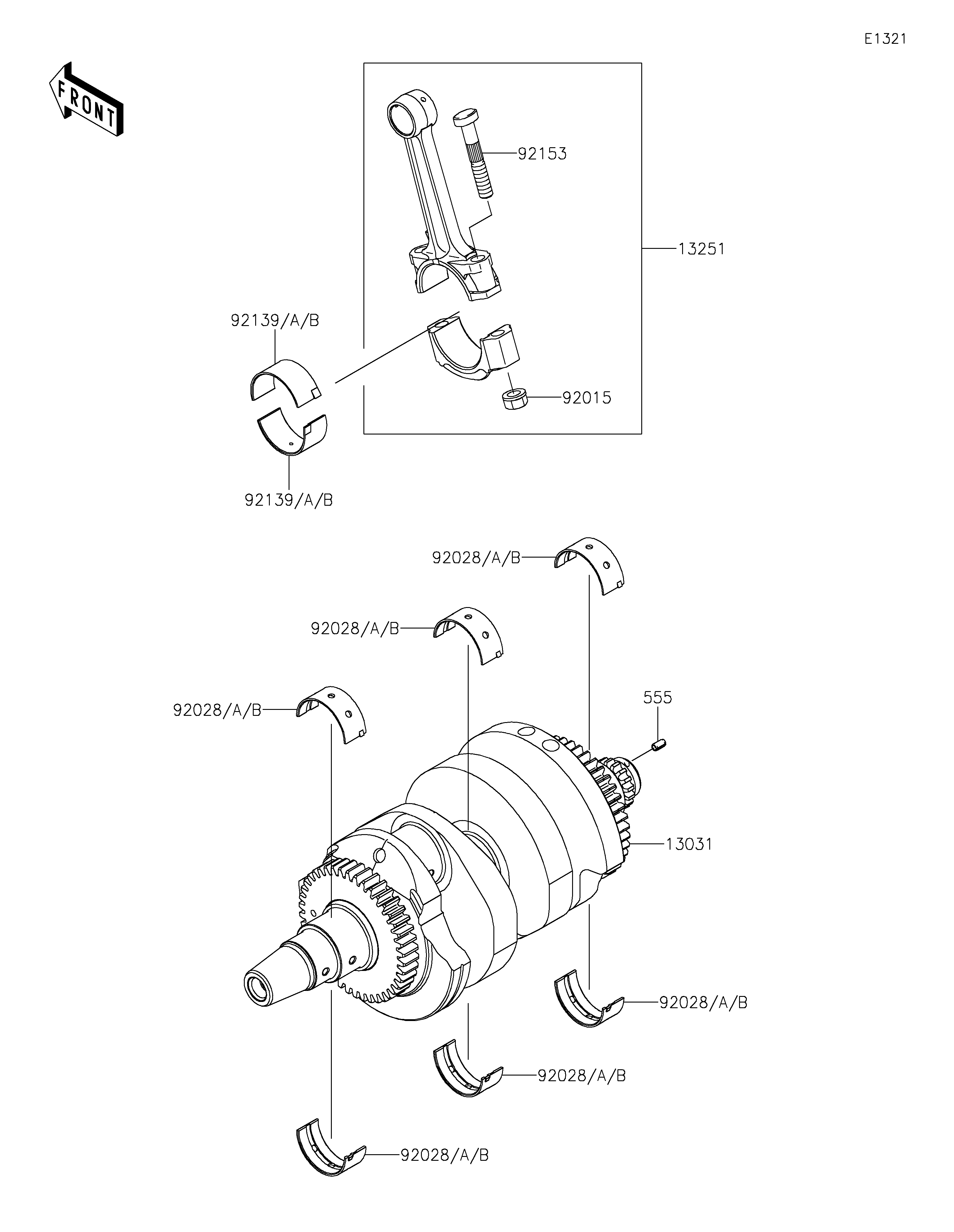 VILEBREQUIN POUR Z650 ER650SPFAN TITANE 2023