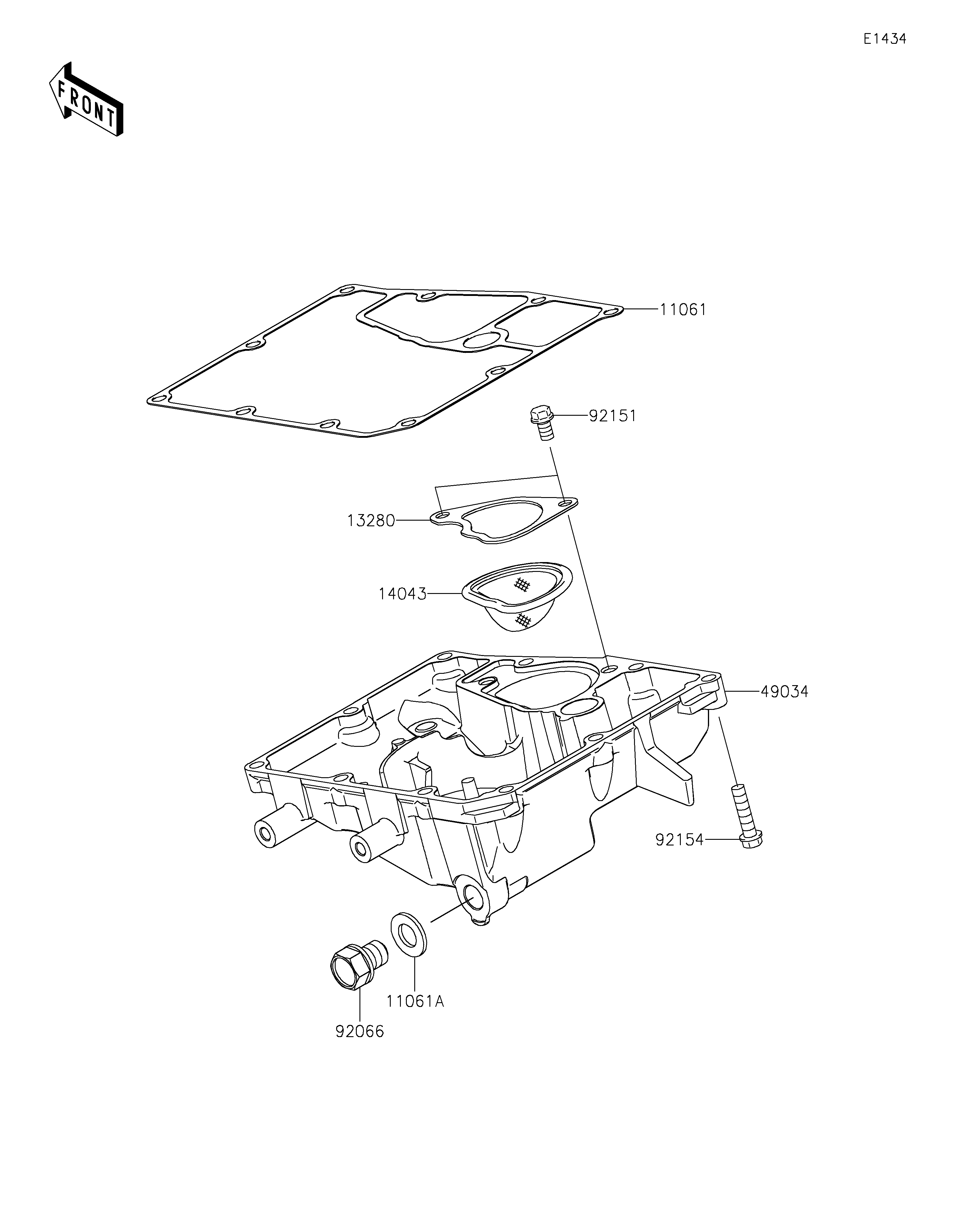 CARTER INFERIEUR POUR VERSYS 650 KLE650JSFAN GRIS 2025