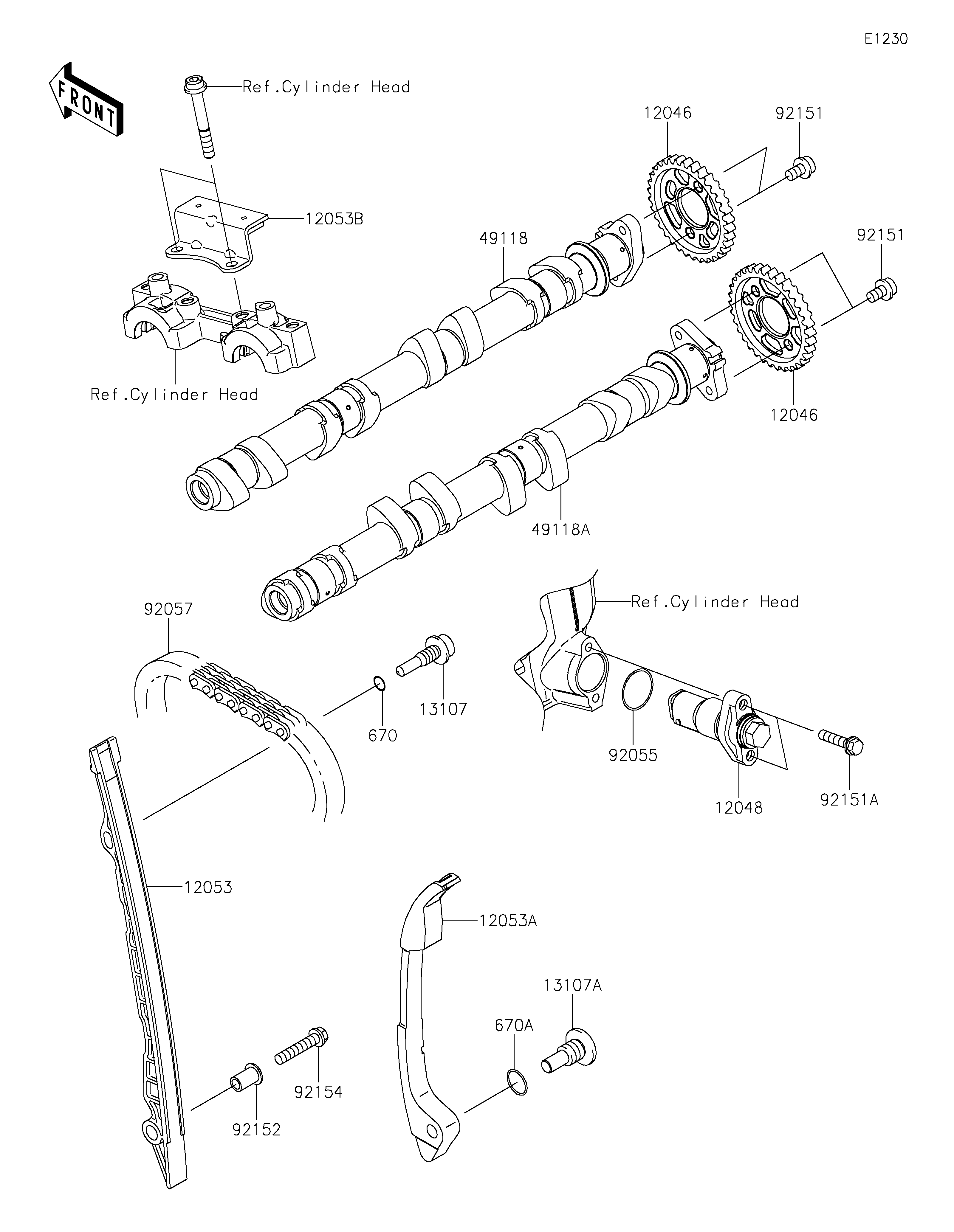 ARBRE A CAMETENDEUR POUR VERSYS 1000 KLZ1000CKF BLANC 2019