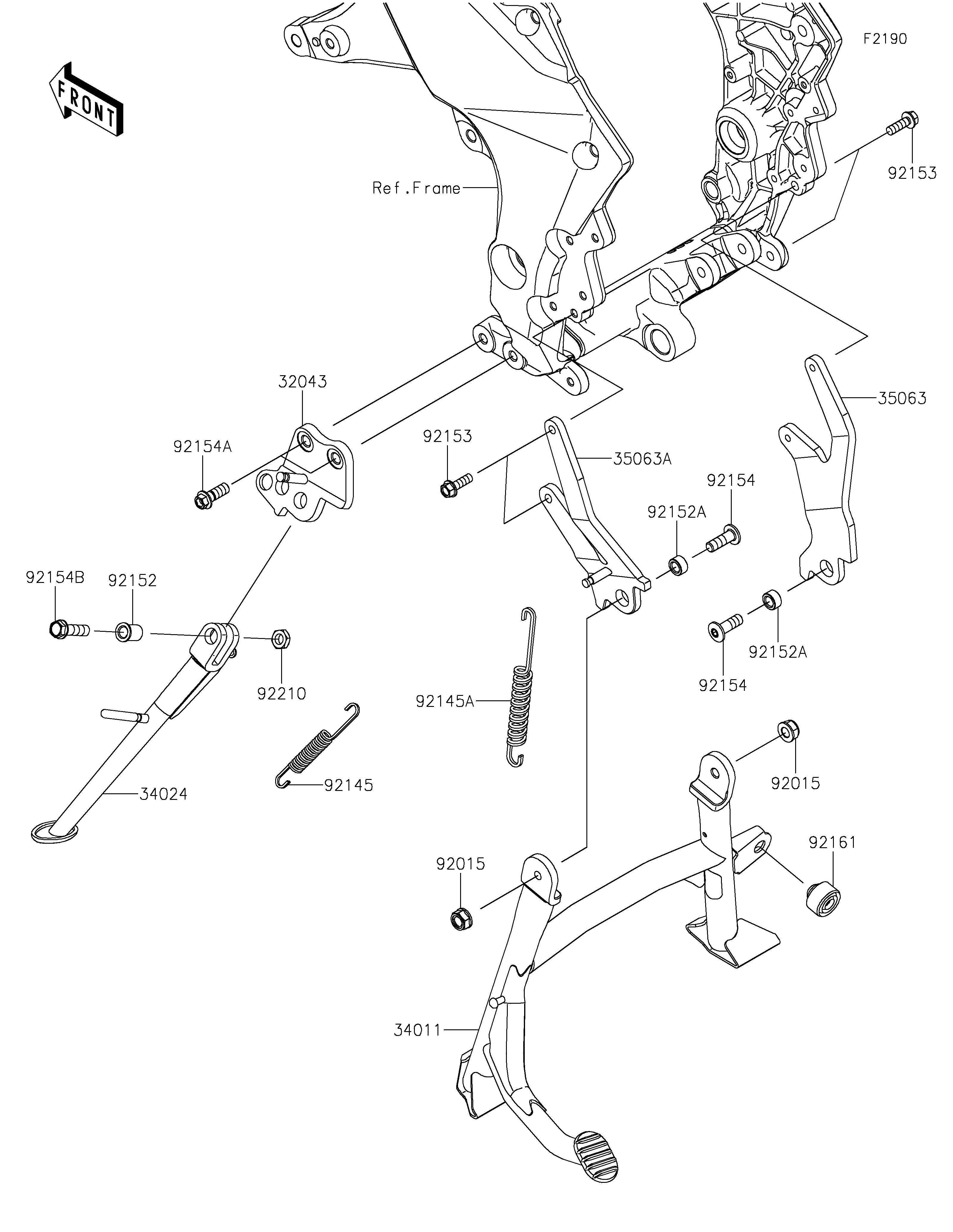 BEQUILLES POUR VERSYS 1000 SE KLZ1000DNSNN VERT 2022