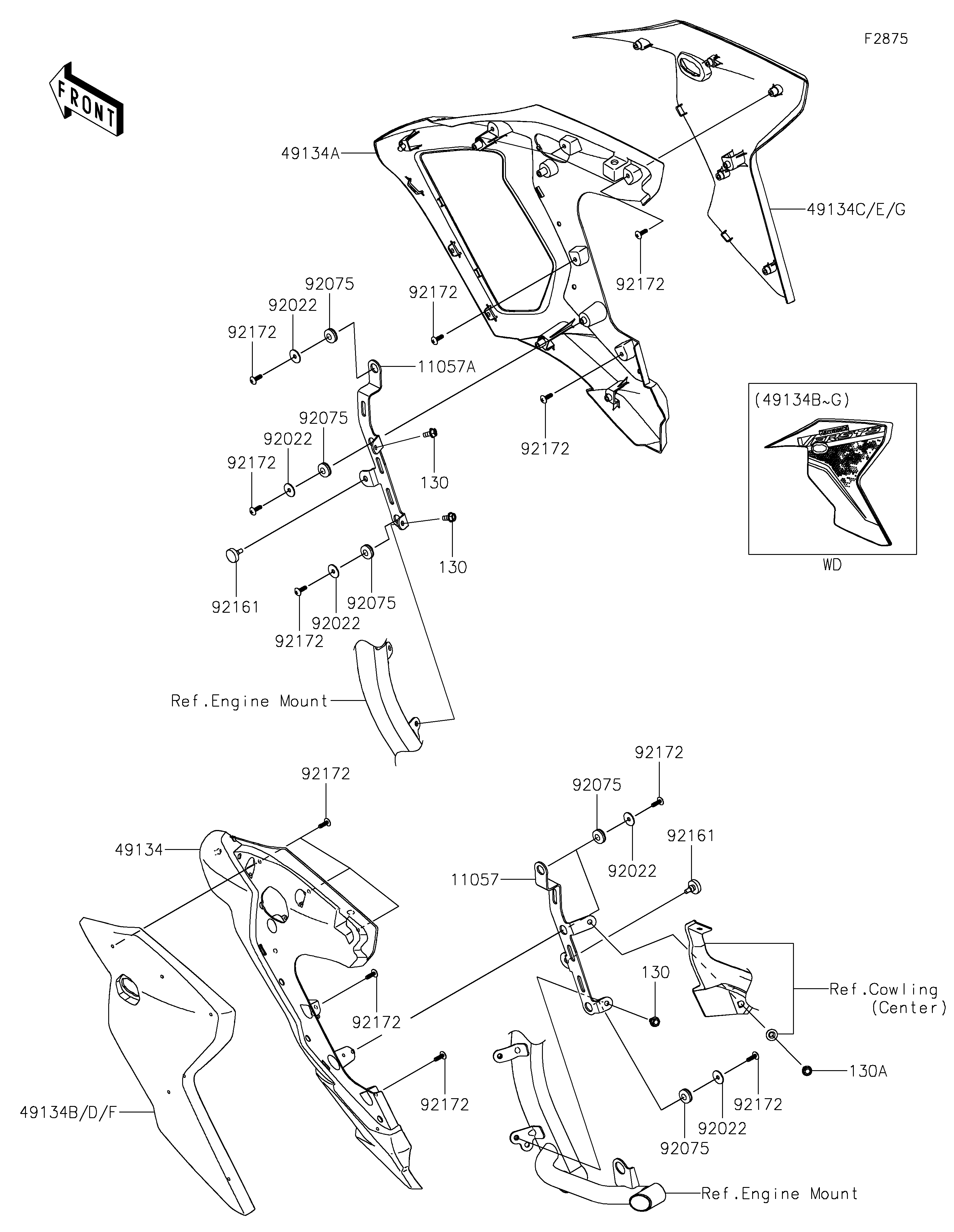 ECOPE POUR VERSYS 1000 SE KLZ1000DMFNN GRIS 2021