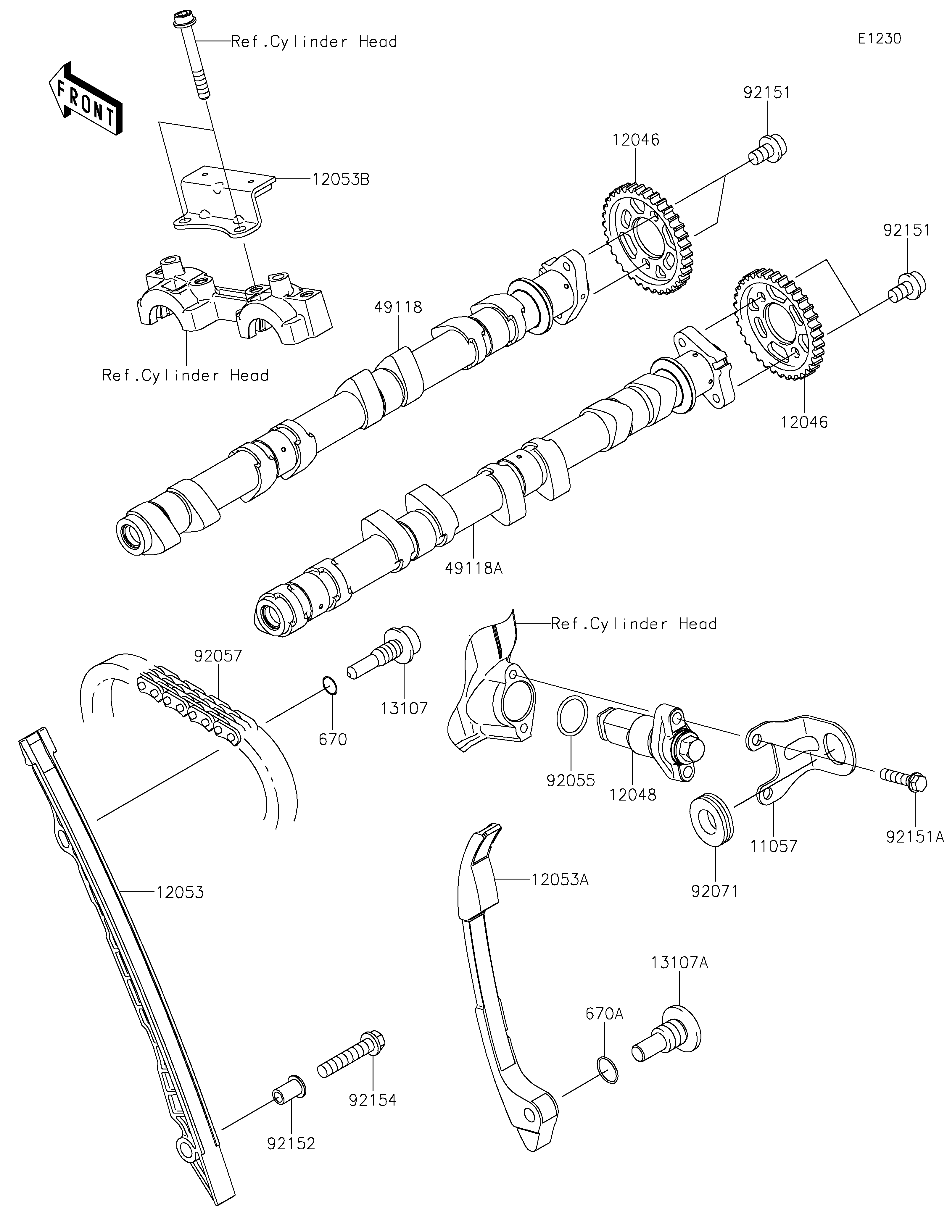 ARBRE A CAMETENDEUR POUR NINJA 1000SX ZX1002KNSAN GRIS 2022