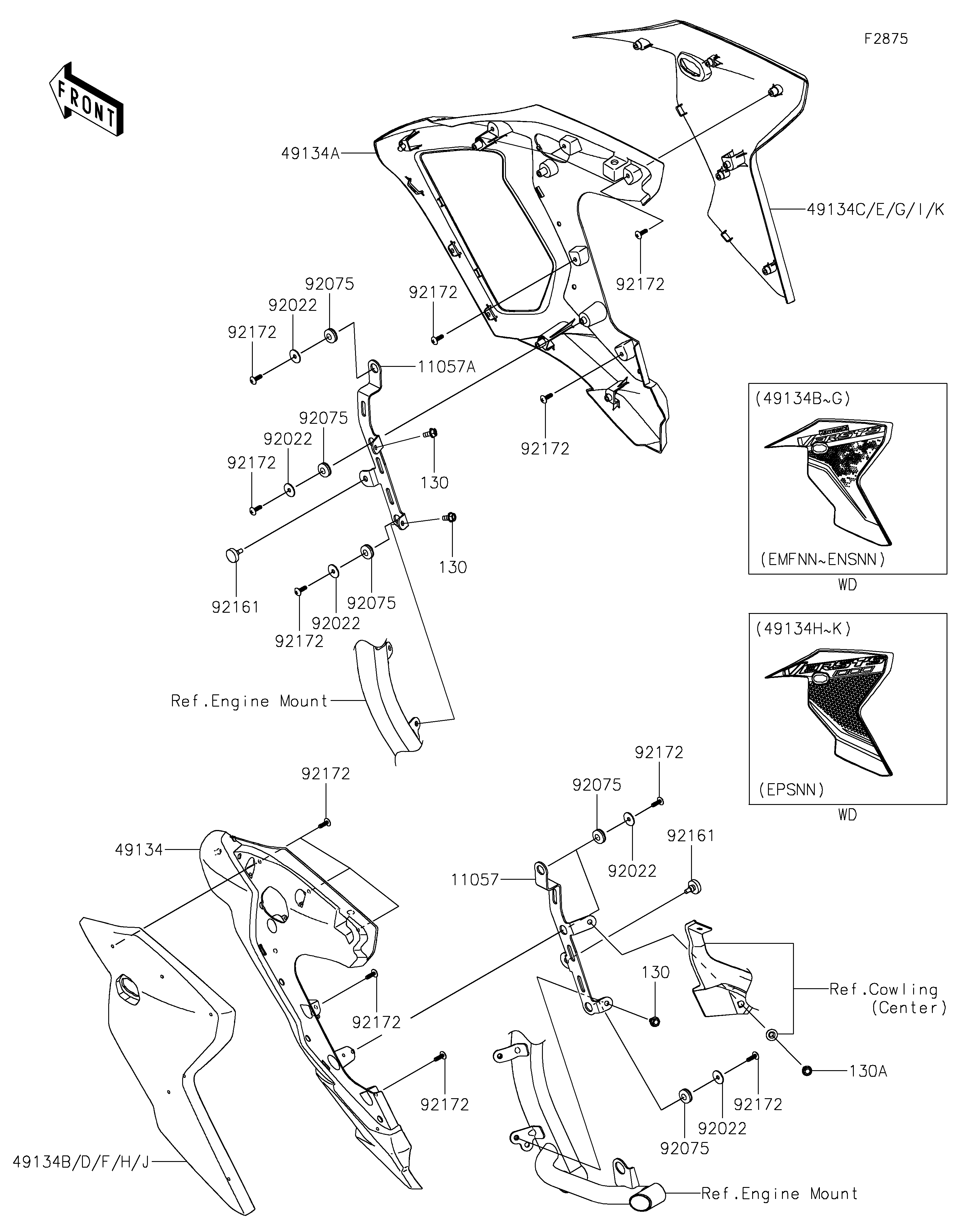 ECOPE POUR VERSYS 1000 S KLZ1000EMFNN GRIS 2021