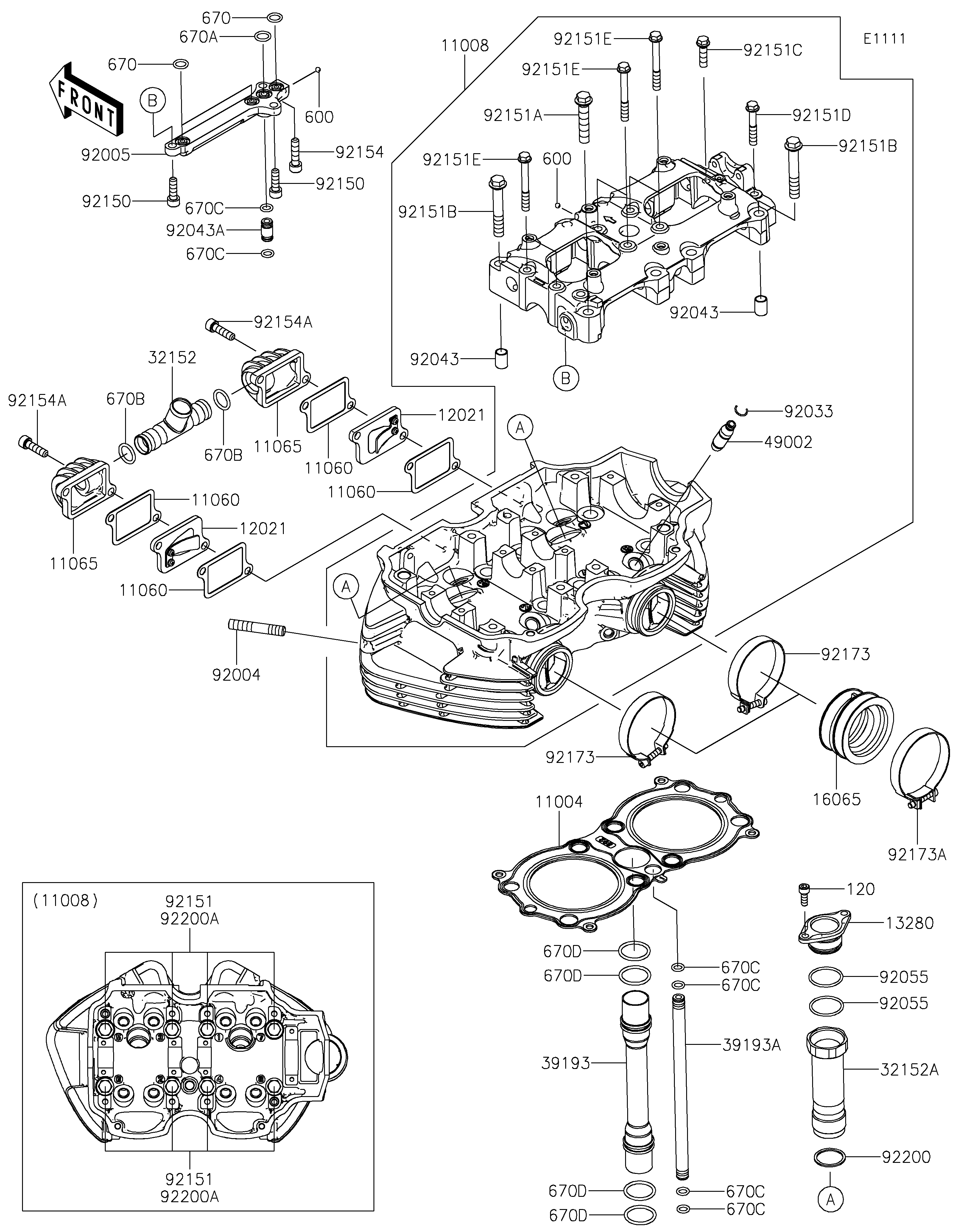 CULASSE POUR W800 EJ800DLF VERT 2020