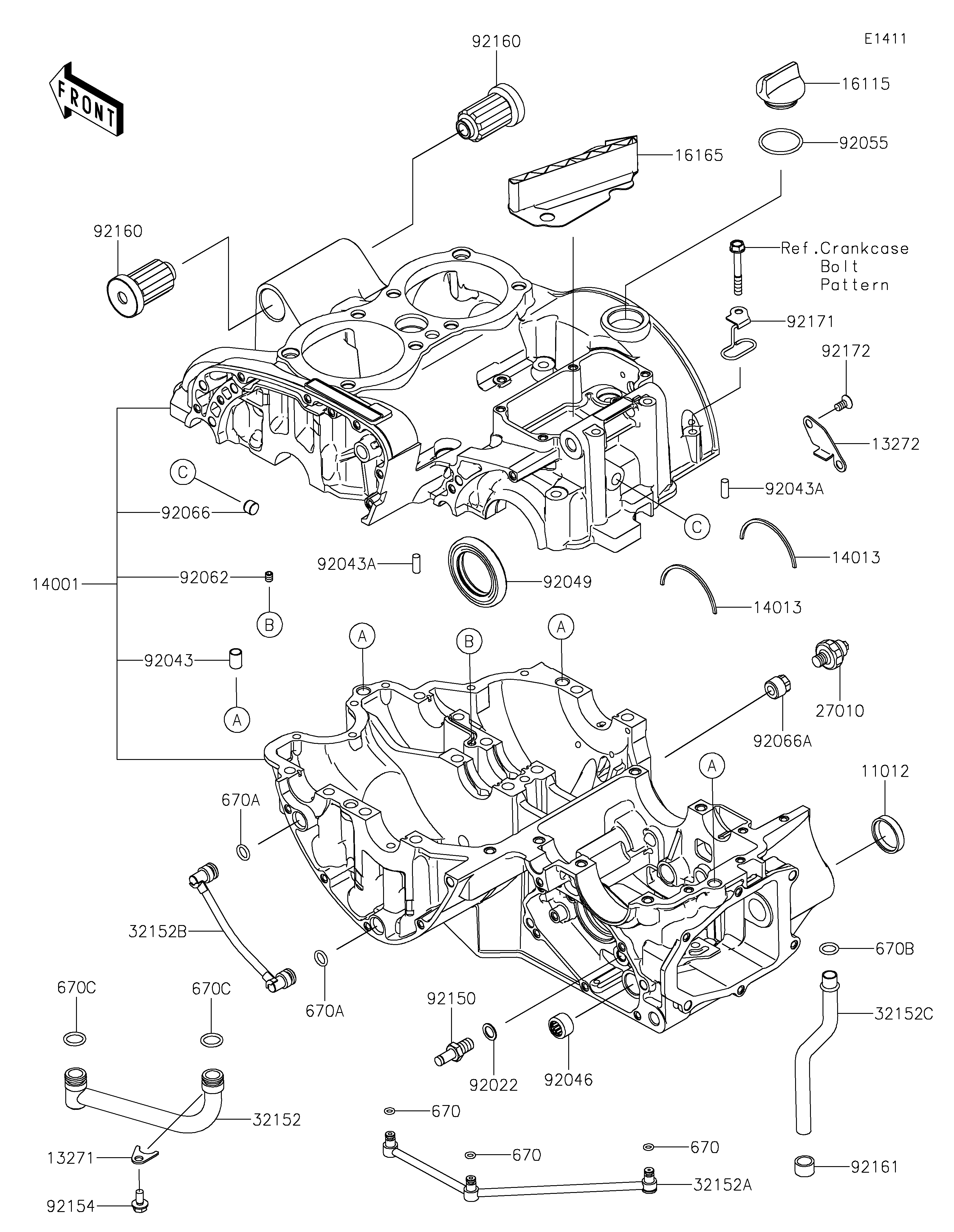 CARTER MOTEURS POUR W800 EJ800DLF VERT 2020