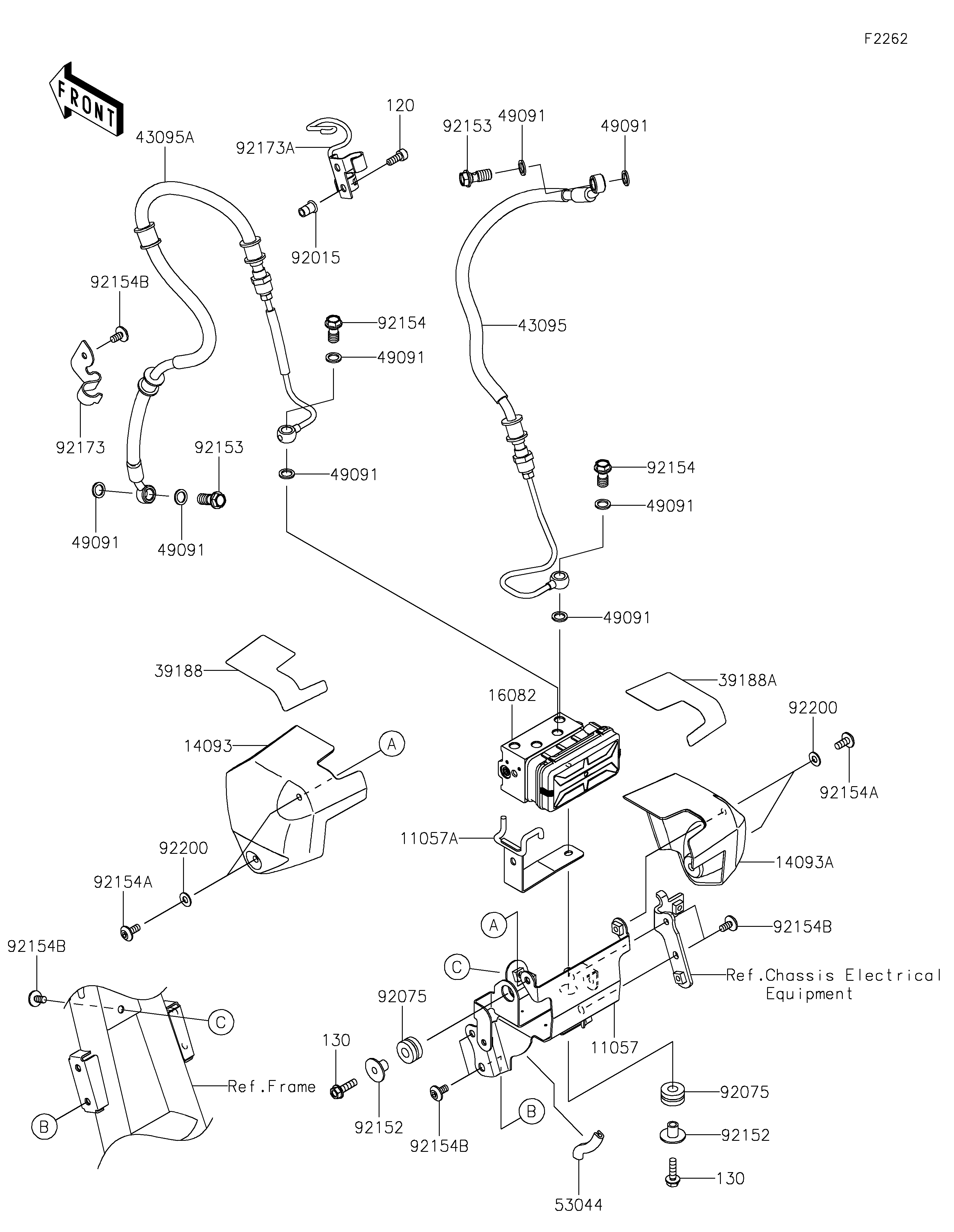 DURITE DE FREIN POUR W800 EJ800DLF VERT 2020