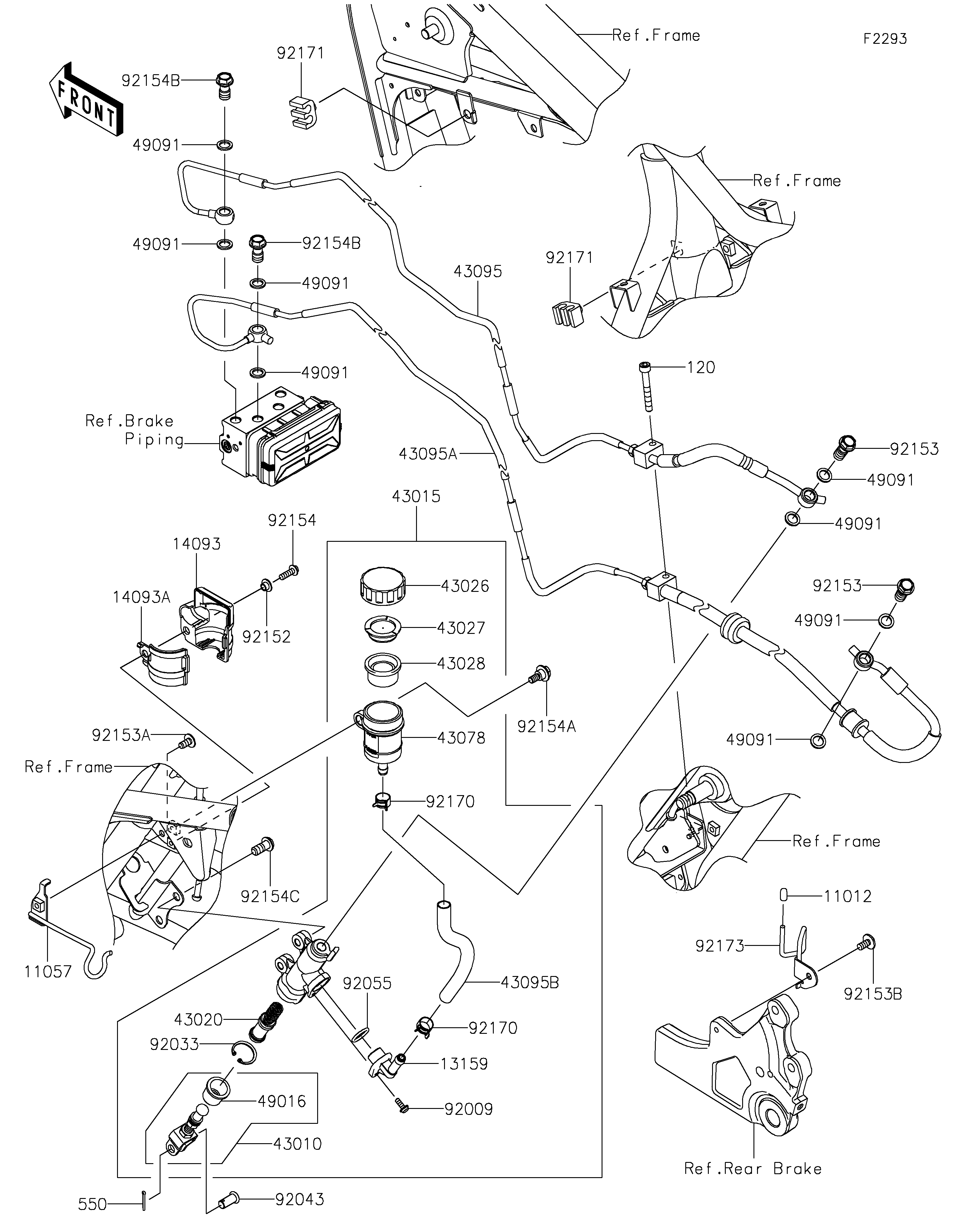 MAITRE CYLINDRE ARRIERE POUR W800 EJ800DLF VERT 2020