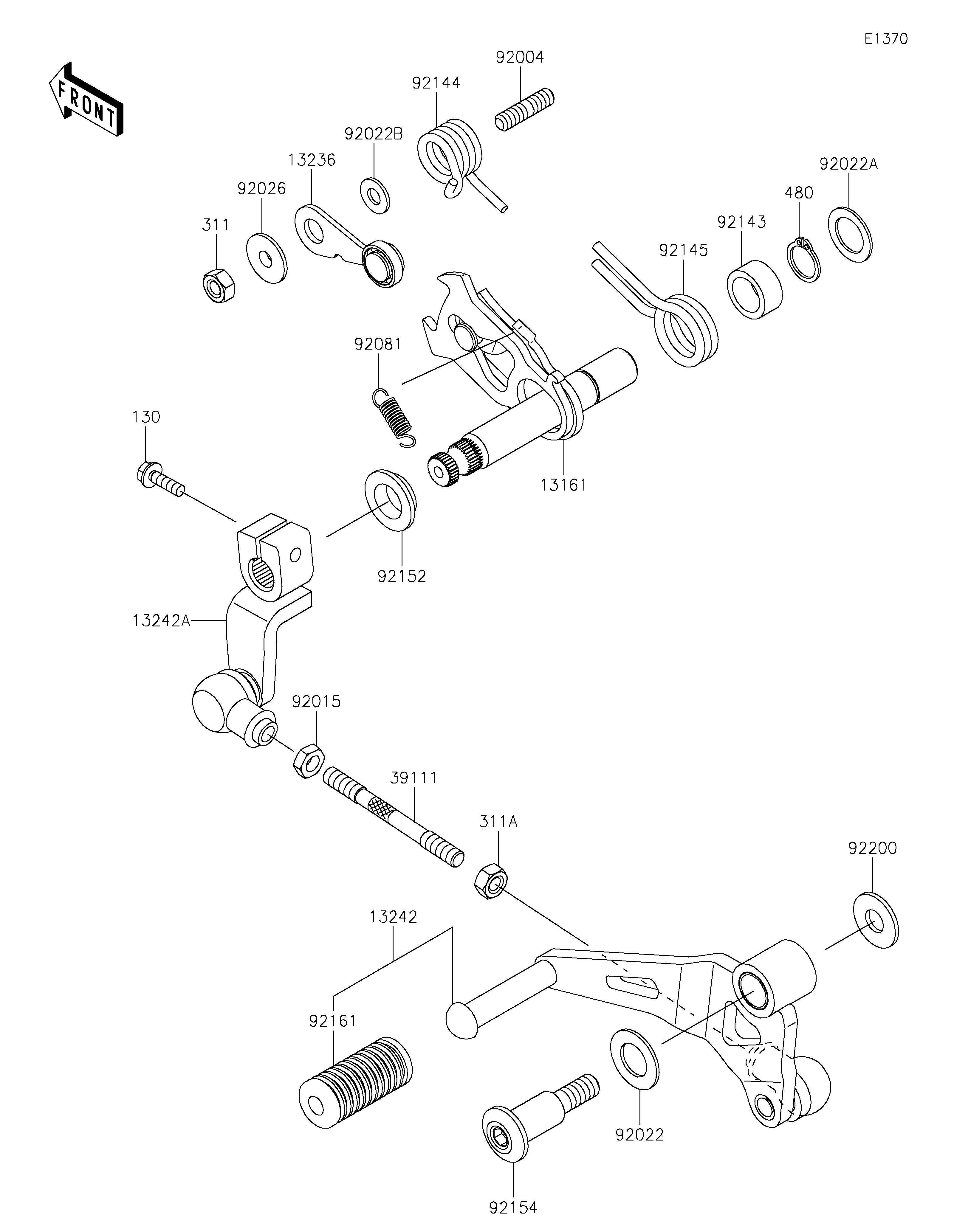 SELECTEUR POUR Z125 BR125LNSAN BLANC 2022