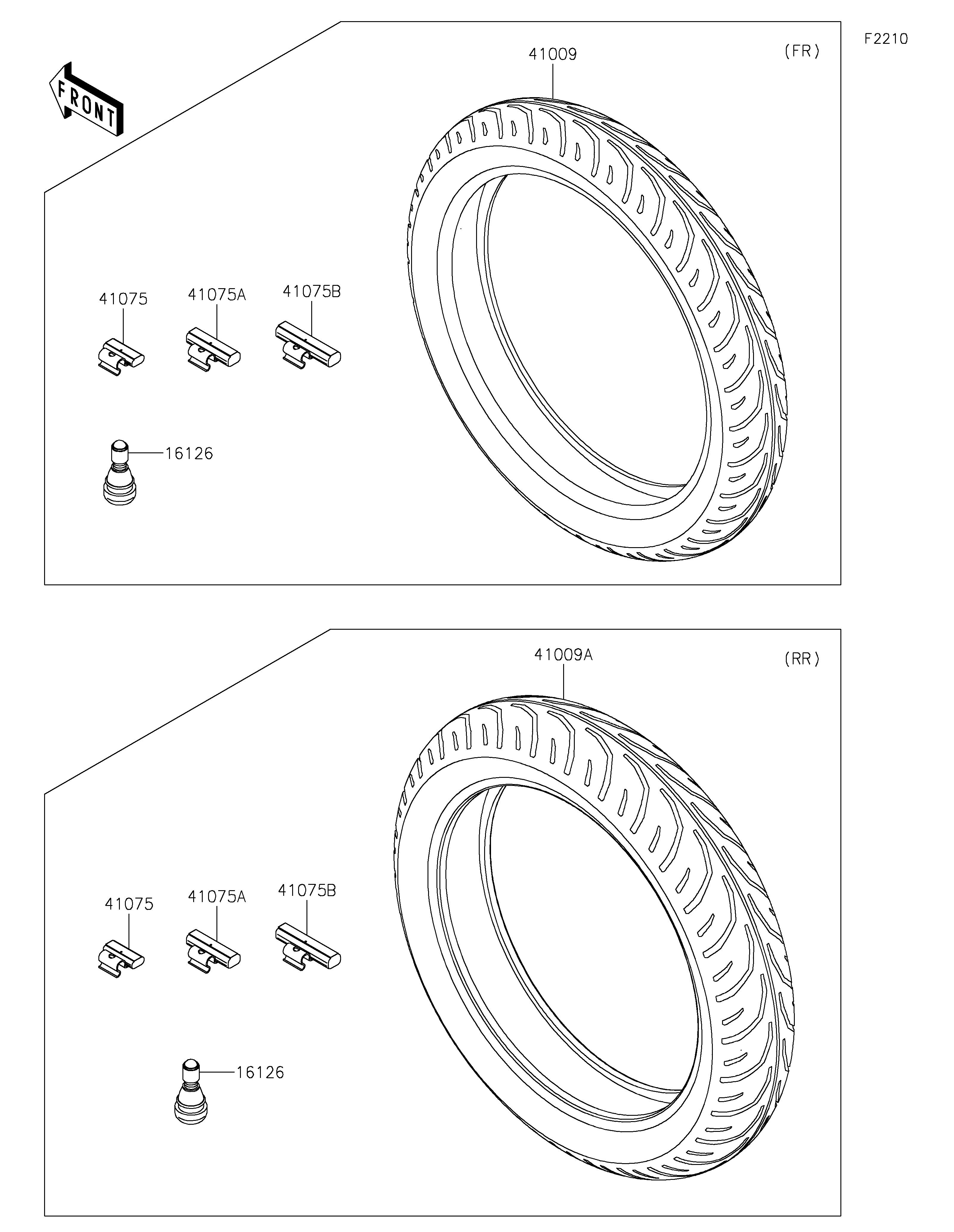PNEUS POUR Z125 BR125LPFNN VERT 2023