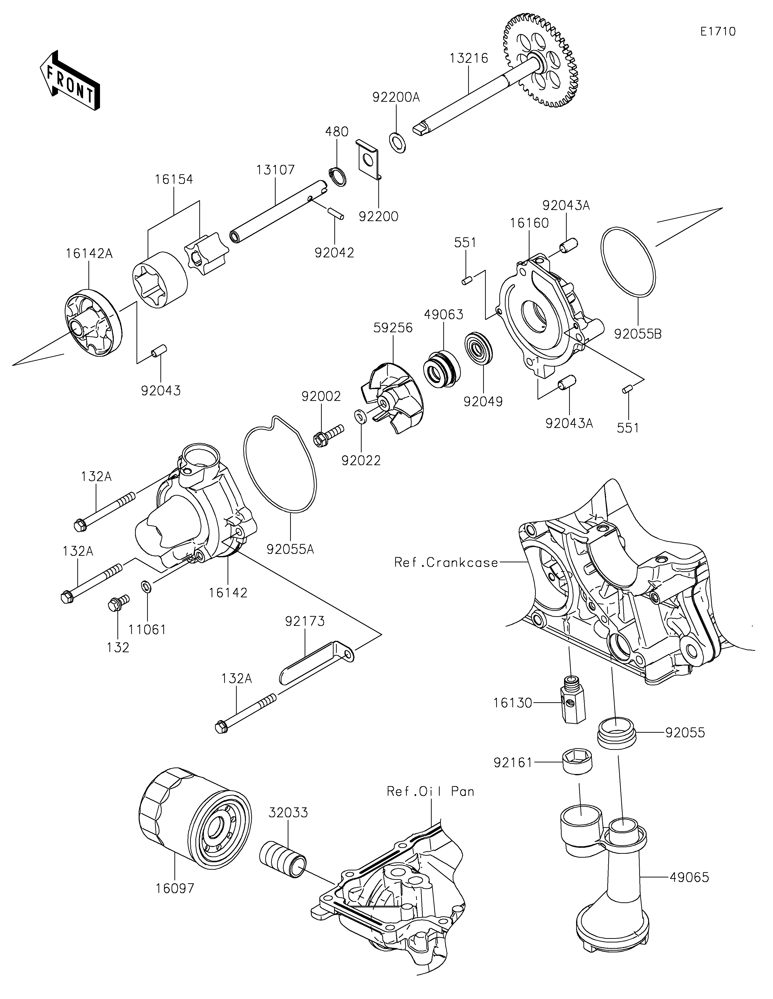 POMPE A HUILE POUR Z1000 R EDITION ZR1000JNFNN GRIS 2022