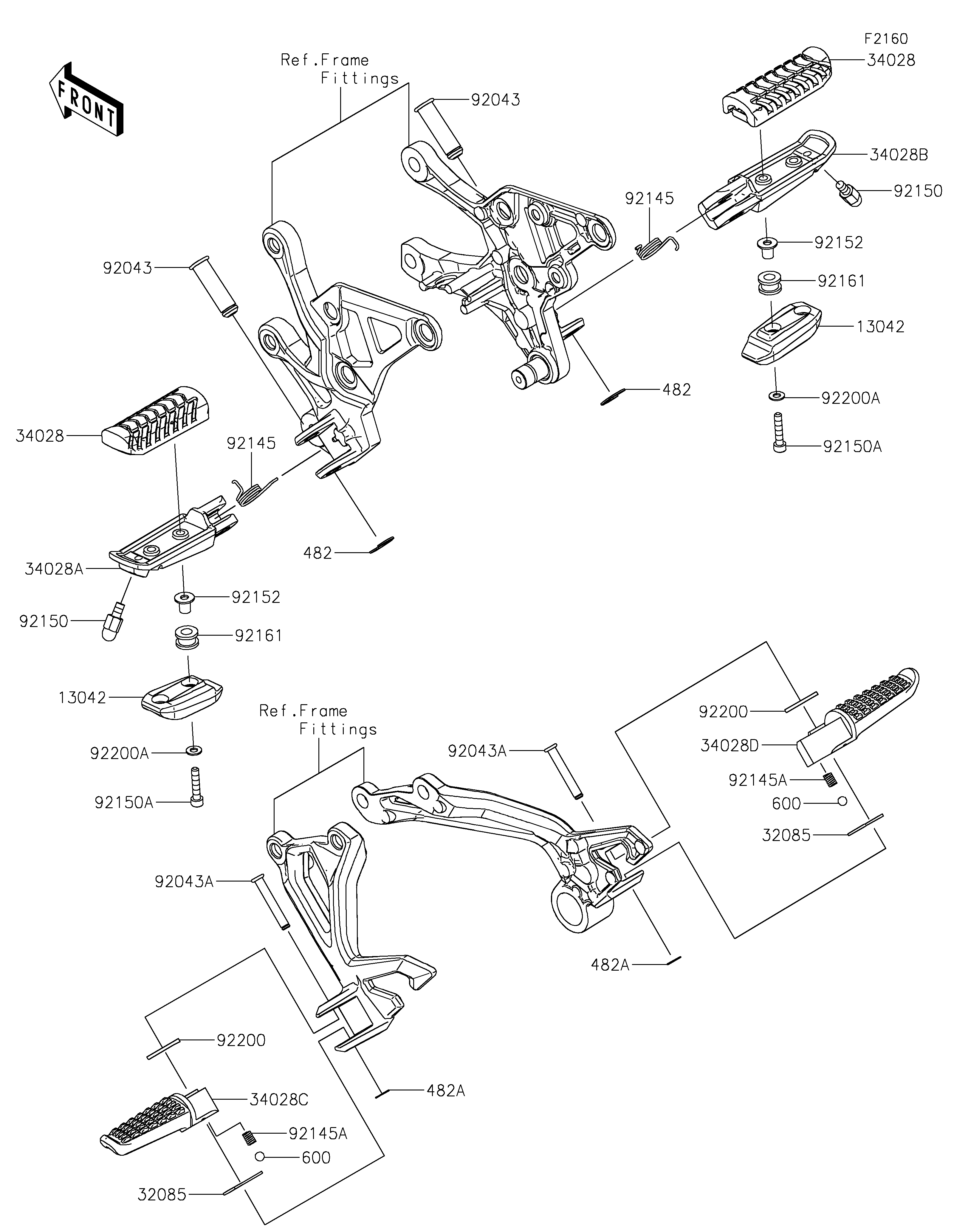 REPOSE PIED POUR Z900 ZR900FPSNN NOIR 2023