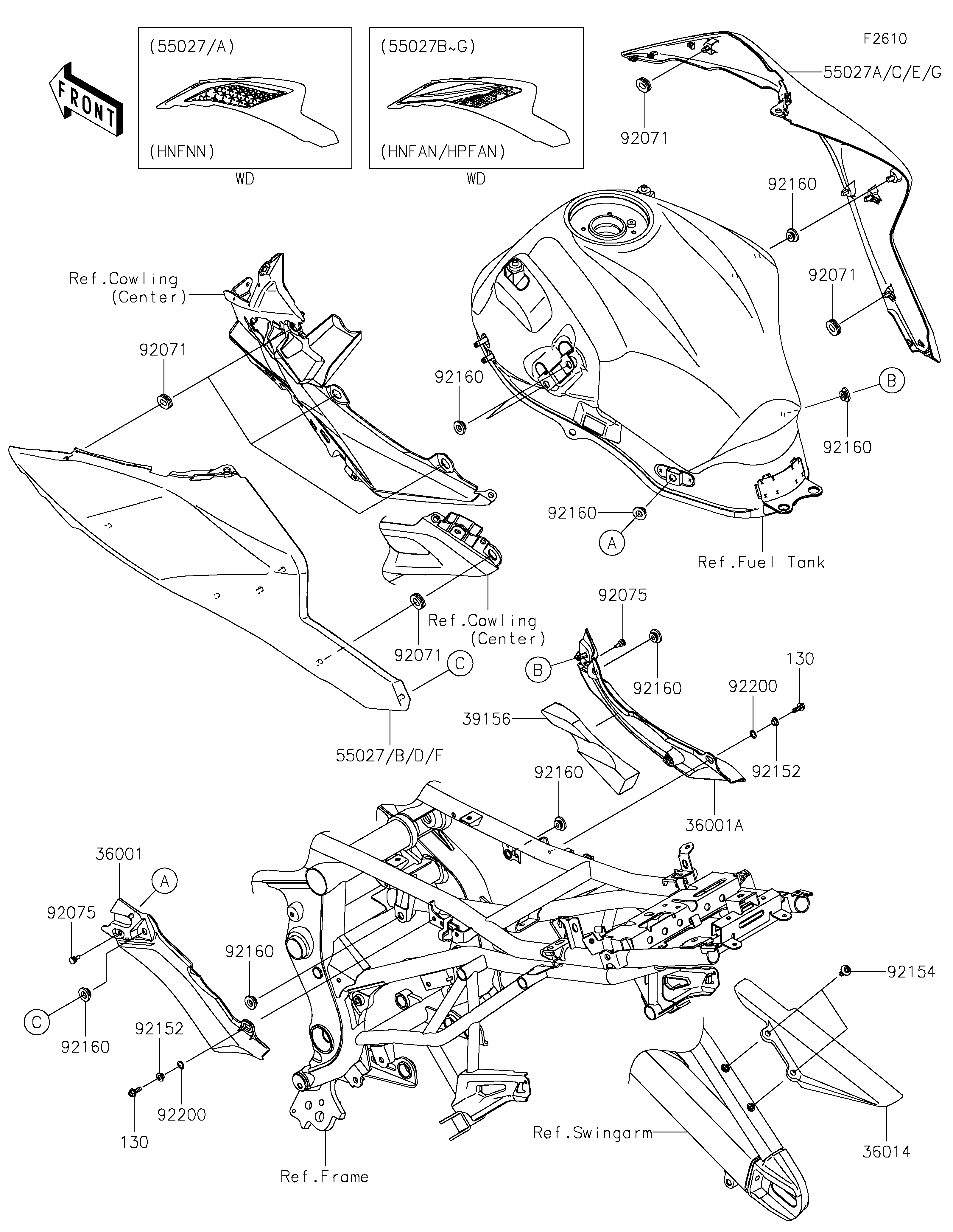 CACHE LATERALGARDE CHAINE POUR VERSYS 650 KLE650HNFAN TITANE 2022