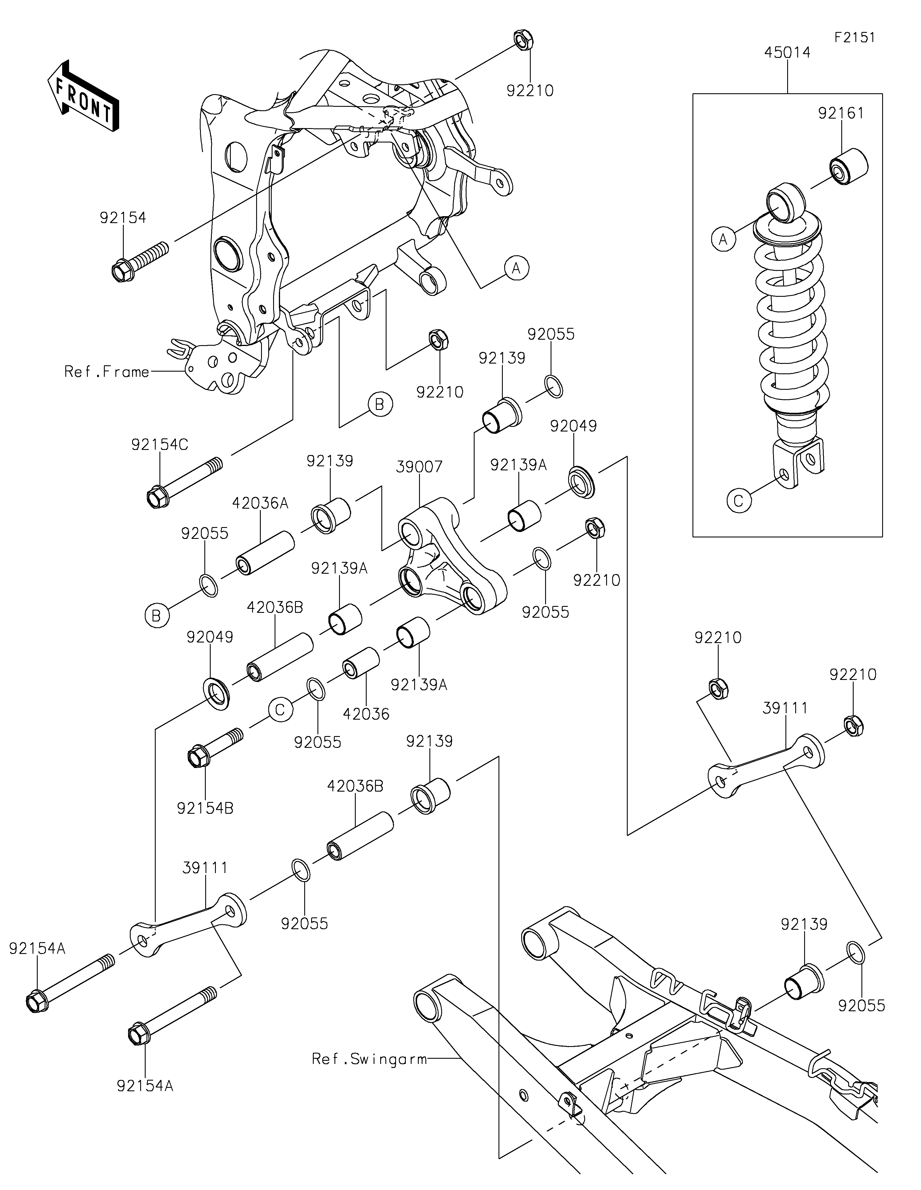 SUSPENSIONAMORTISSEUR POUR Z125 BR125LNSAN BLANC 2022