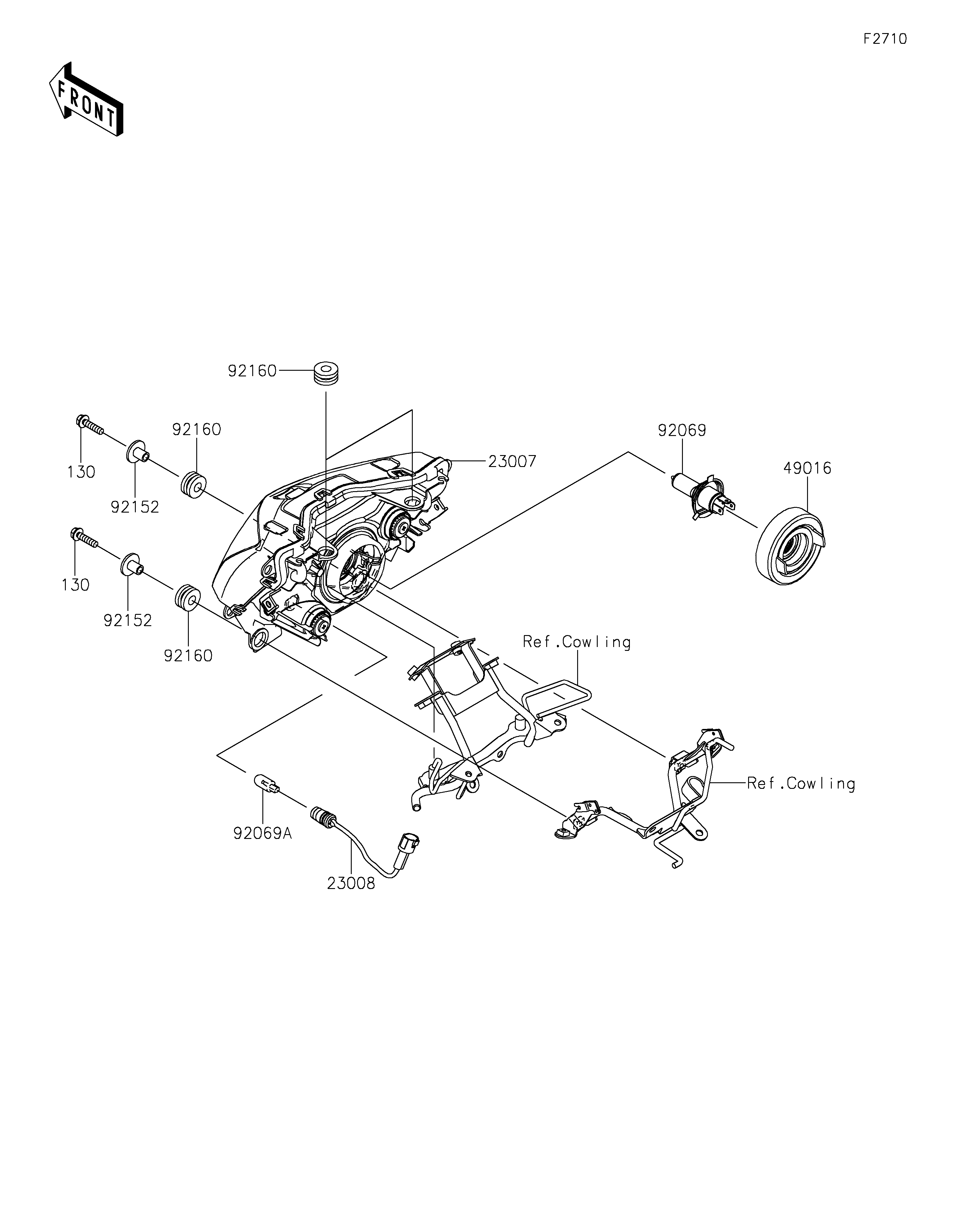 OPTIQUES POUR Z125 BR125KKF BLEU 2019