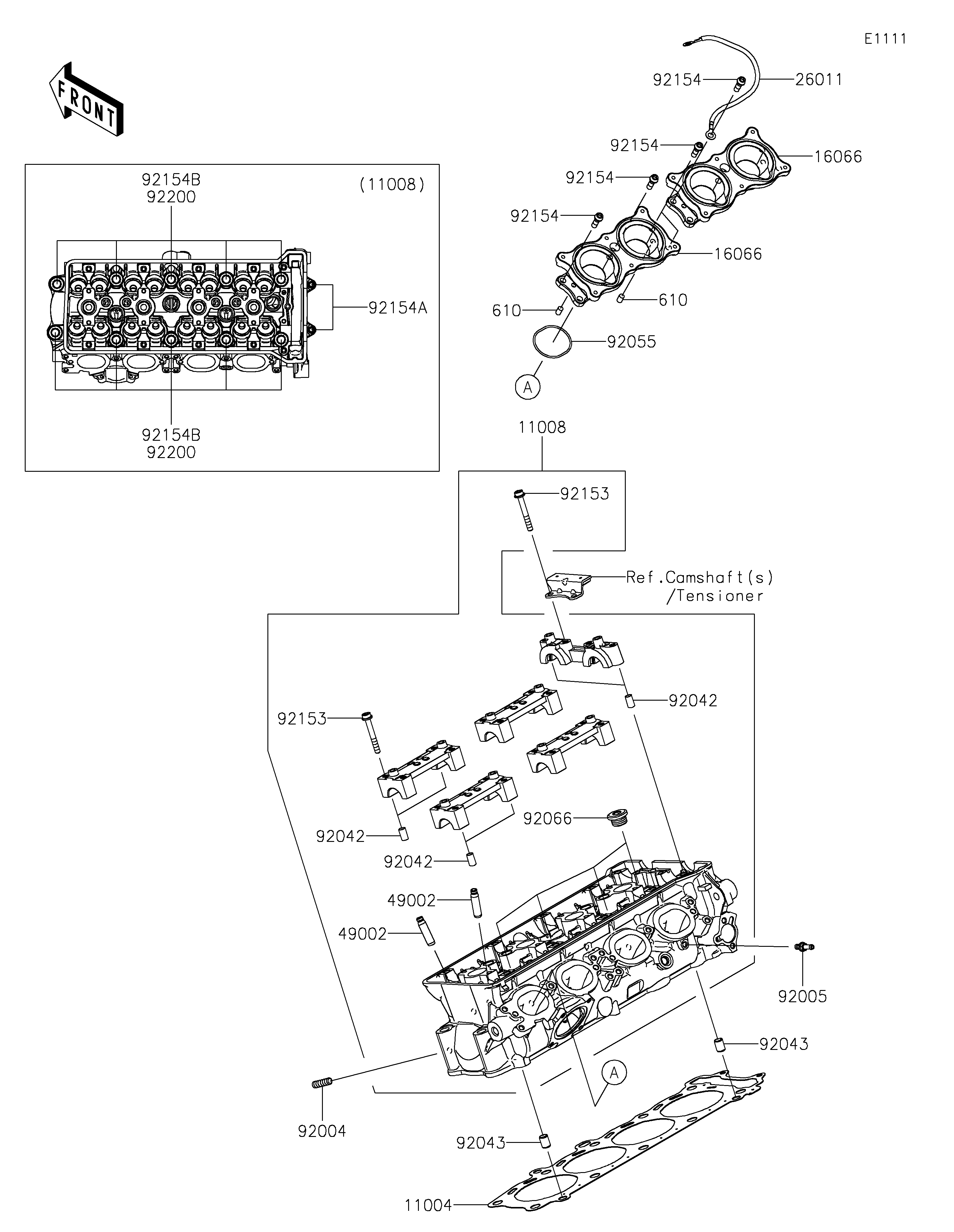CULASSE POUR NINJA H2 SX SE ZX1002RNFNN VERT MAT 2022