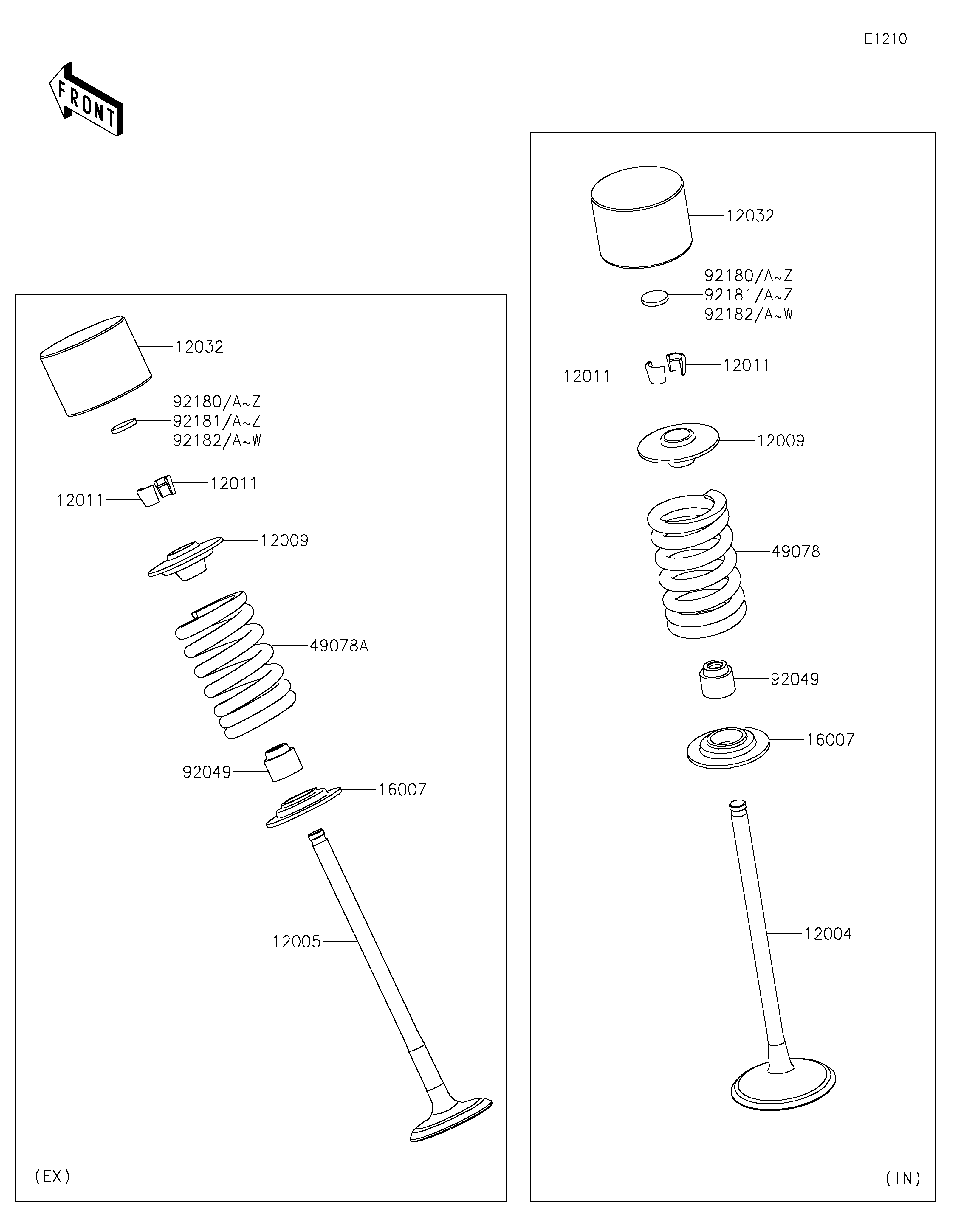 SOUPAPE POUR Z H2 SE ZR1000LNFNN VERT MAT 2022