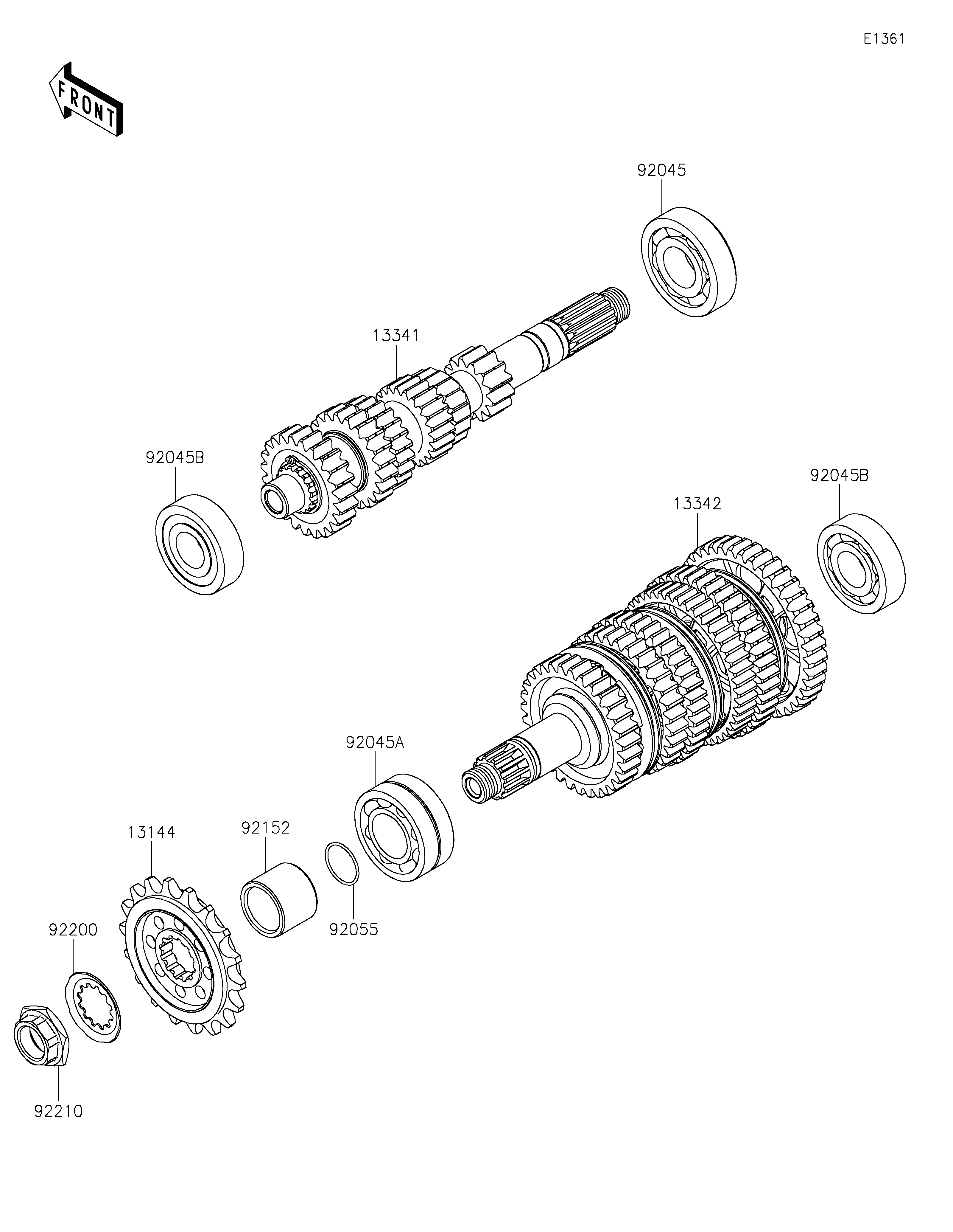 TRANSMISSION POUR NINJA H2 SX SE ZX1002RNFNN VERT MAT 2022