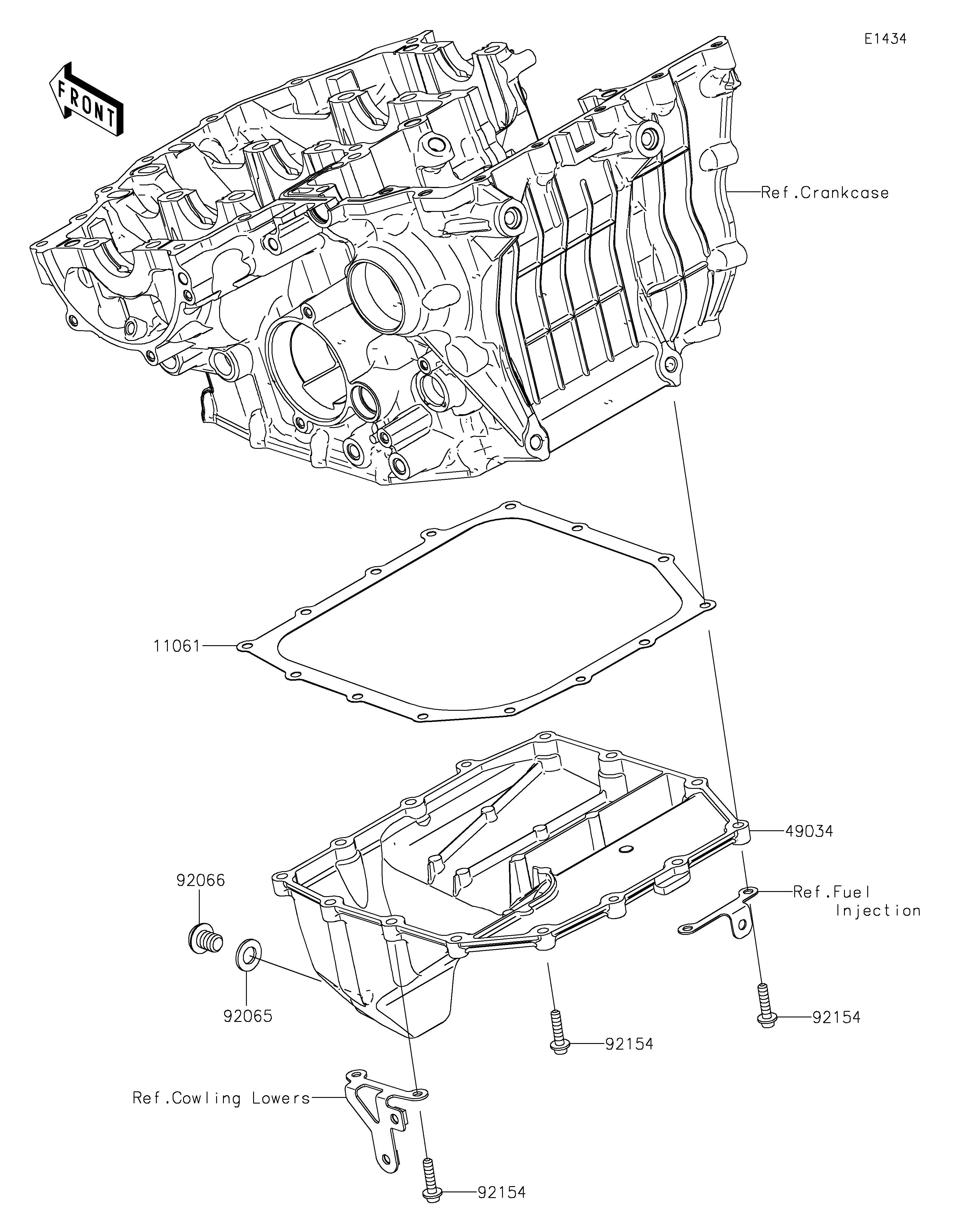CARTER INFERIEUR POUR NINJA H2 SX SE ZX1002RNFNN VERT MAT 2022
