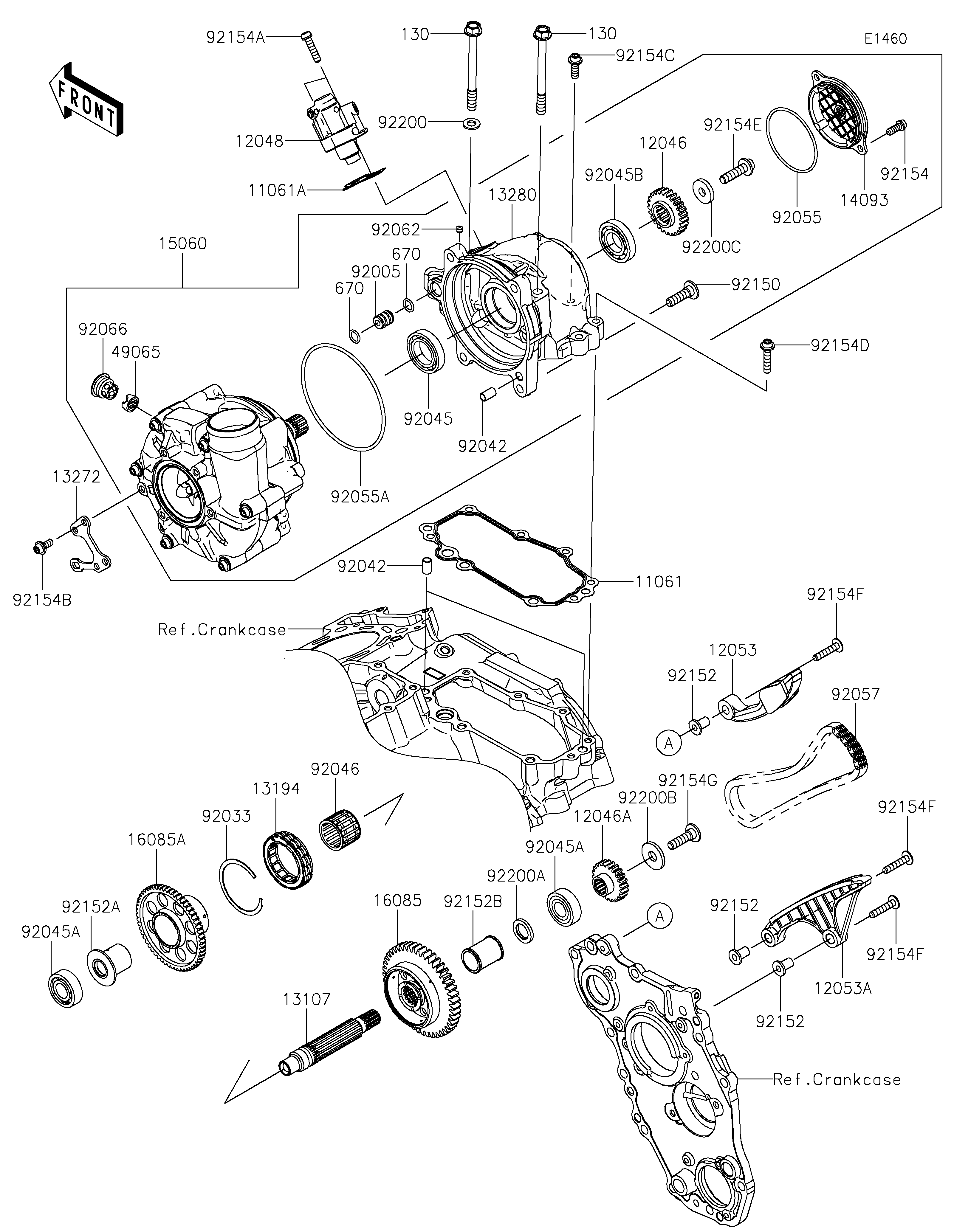 COMPRESSEUR POUR NINJA H2 SX SE ZX1002RNFNN VERT MAT 2022