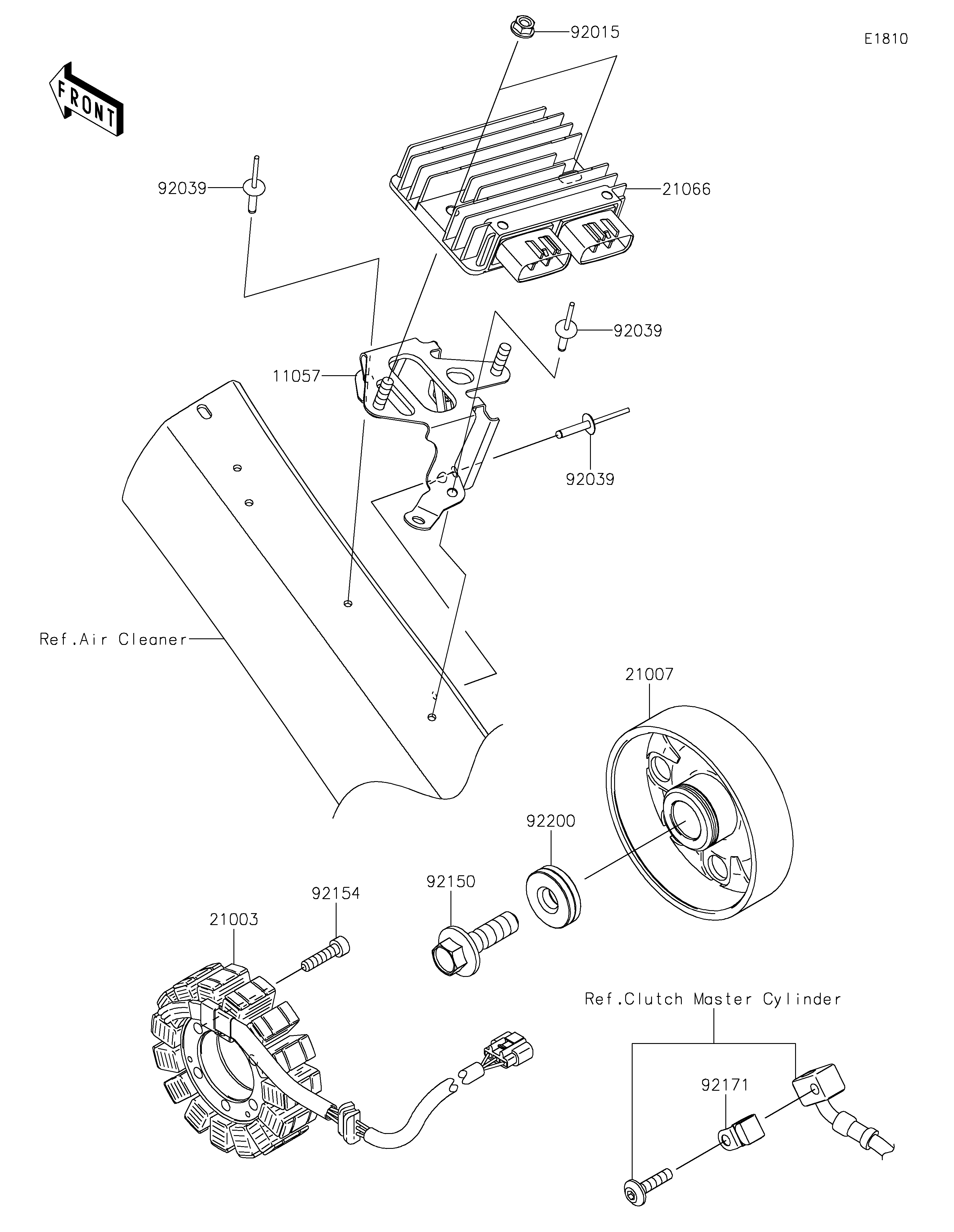 GENERATEUR POUR NINJA H2 SX SE ZX1002RNFNN VERT MAT 2022