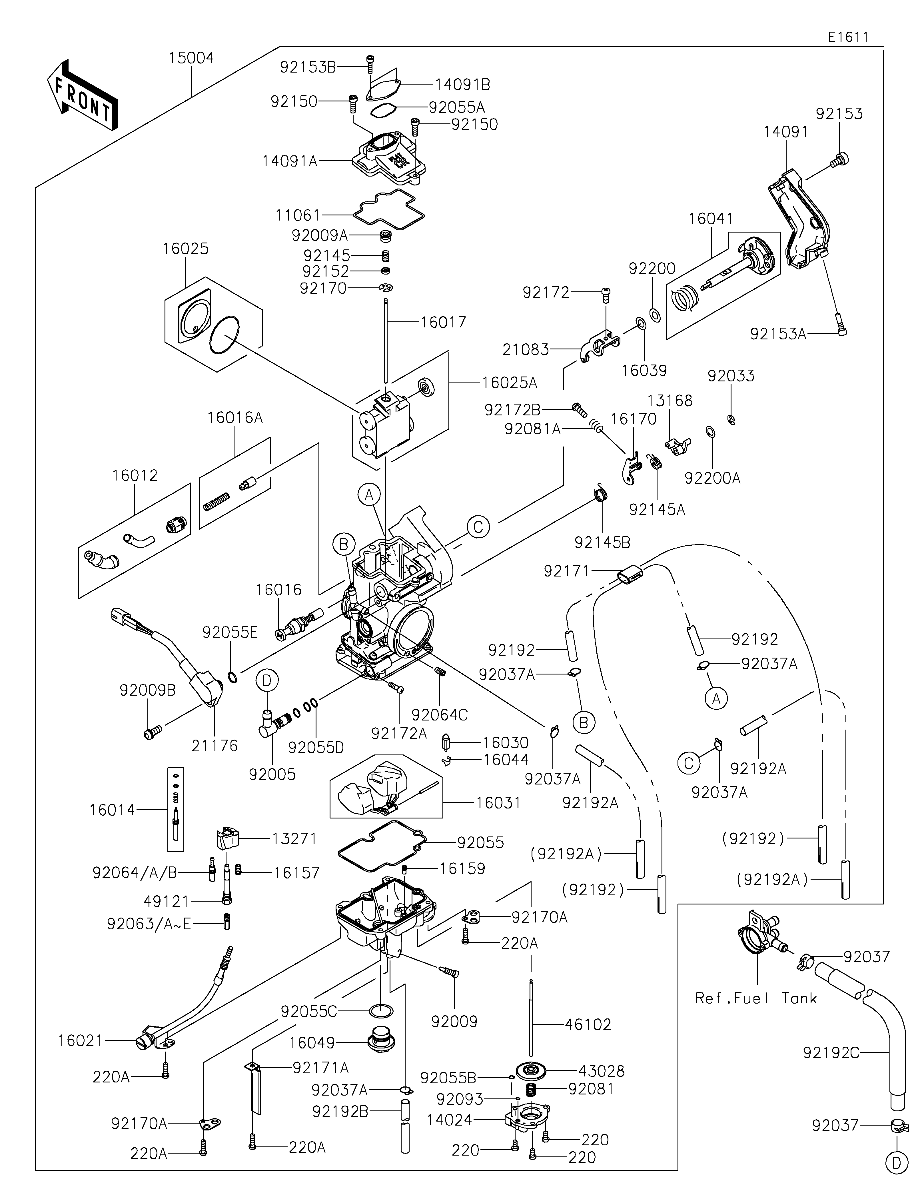 CARBURATEUR POUR KLX450R KLX450ANFNN VERT 2022 EUROPE