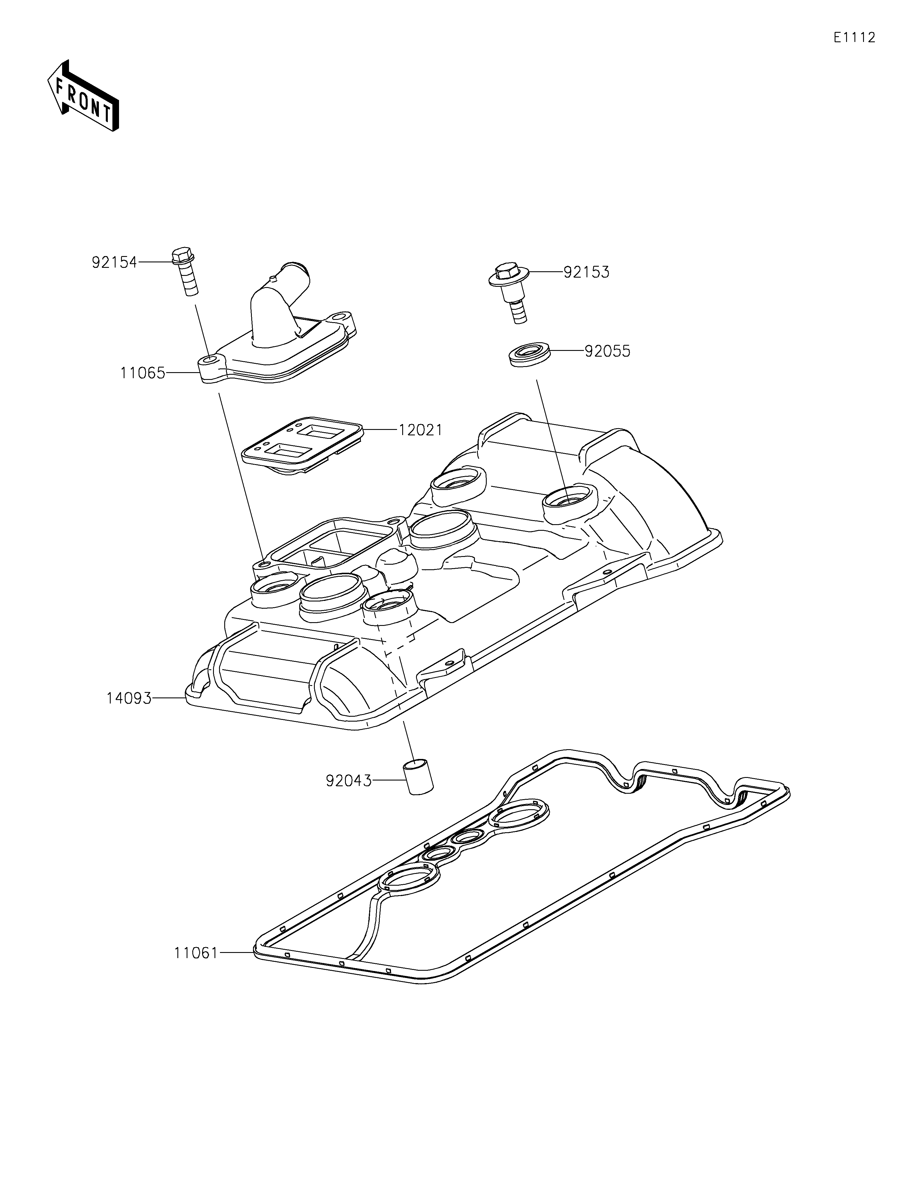 COUVRE CULASSE POUR Z400 ER400FPFNN BLANC 2023