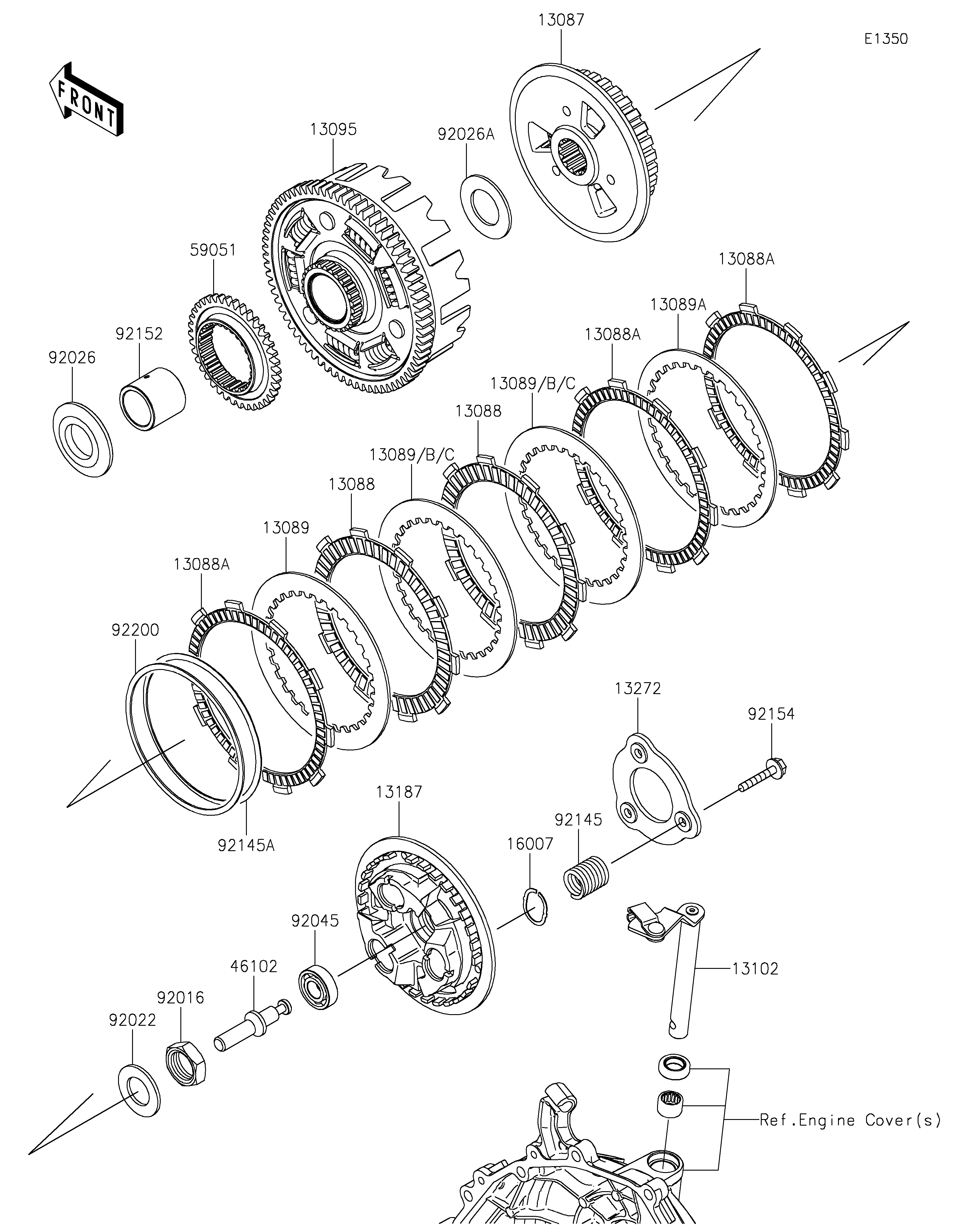 EMBRAYAGE POUR NINJA 400 EX400GMFAN VERT 2021