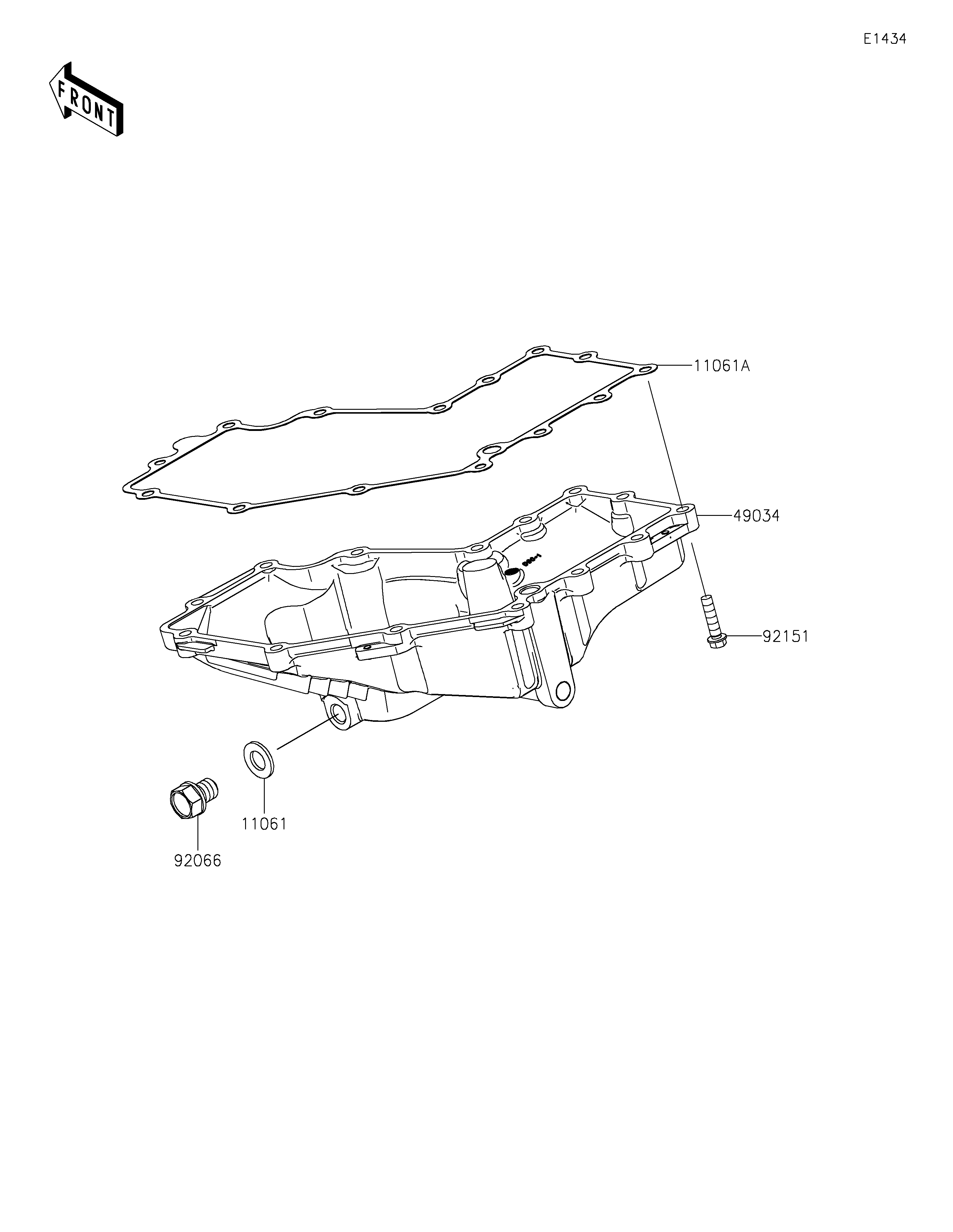CARTER INFERIEUR POUR Z400 ER400FPFNN BLANC 2023