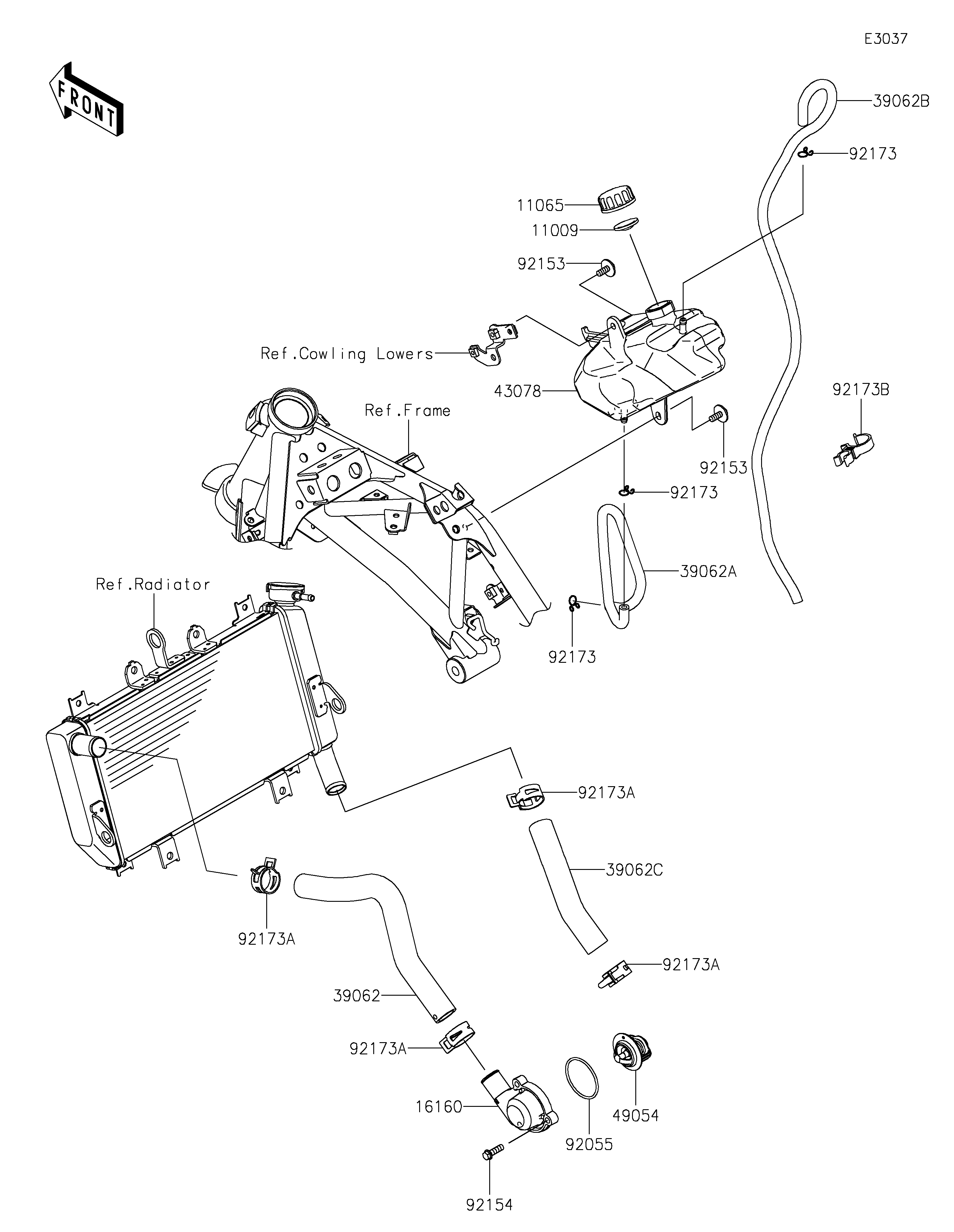 TUYAU DEAU POUR Z400 ER400FPFNN BLANC 2023