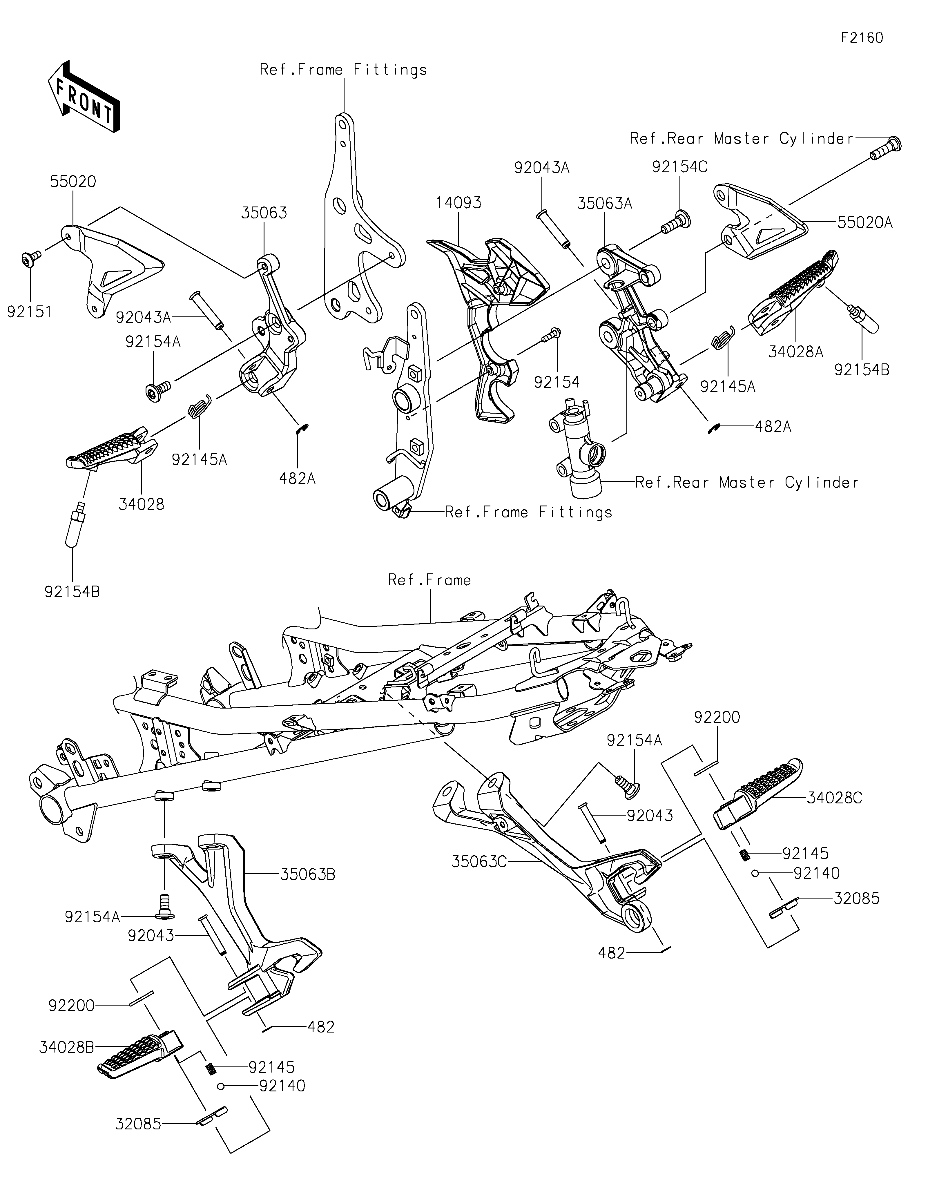 REPOSE PIED POUR Z400 ER400FPFNN BLANC 2023