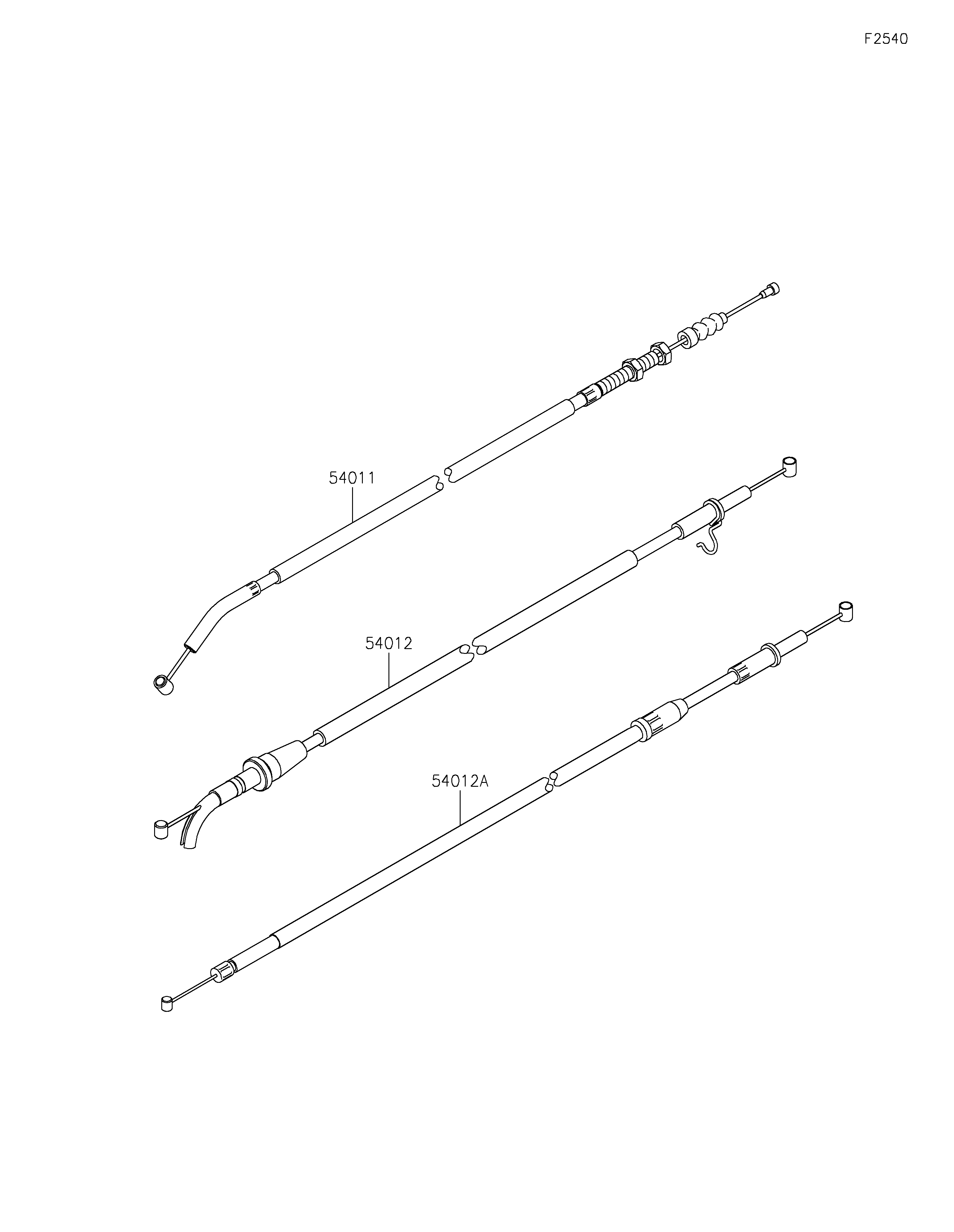 CABLES POUR Z400 ER400DKF ROUGE 2019