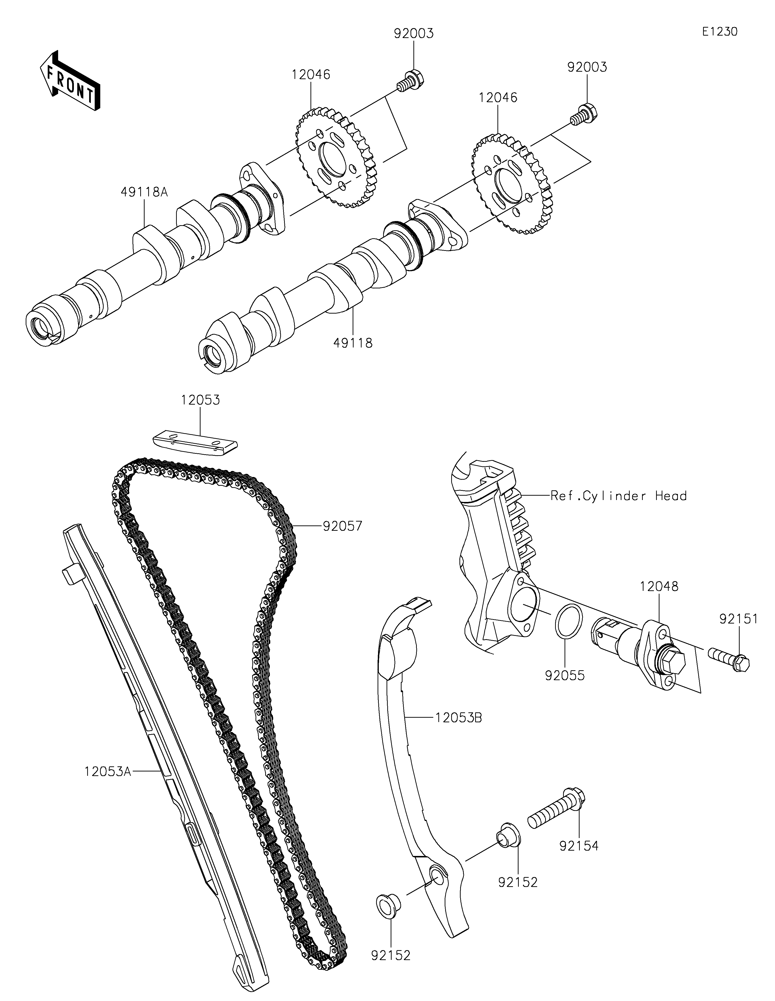 ARBRE A CAMETENDEUR POUR VERSYS 650 KLE650HNFAN TITANE 2022