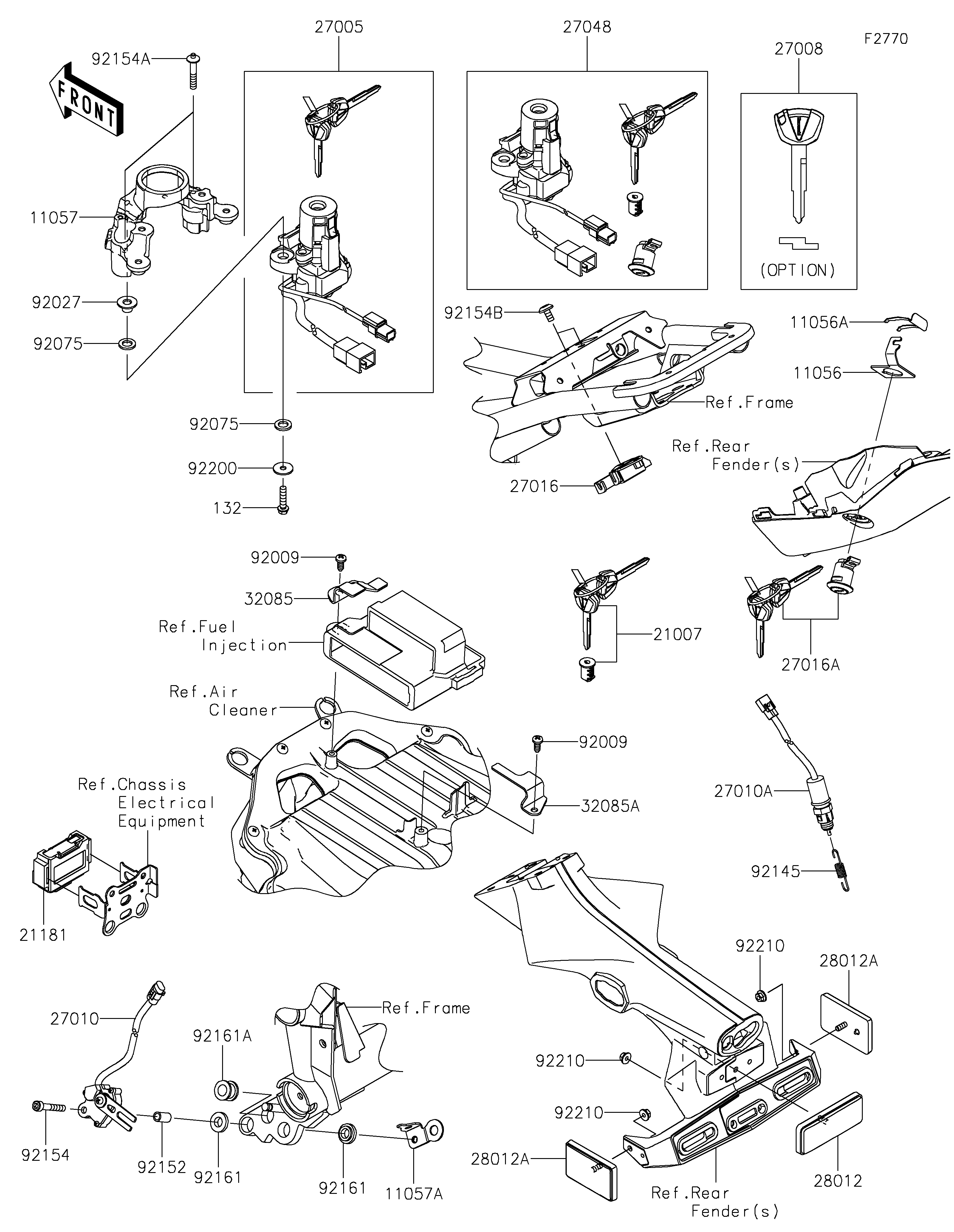 CONTACTEUR POUR Z900 SE ZR900MRFNN NOIR 2024