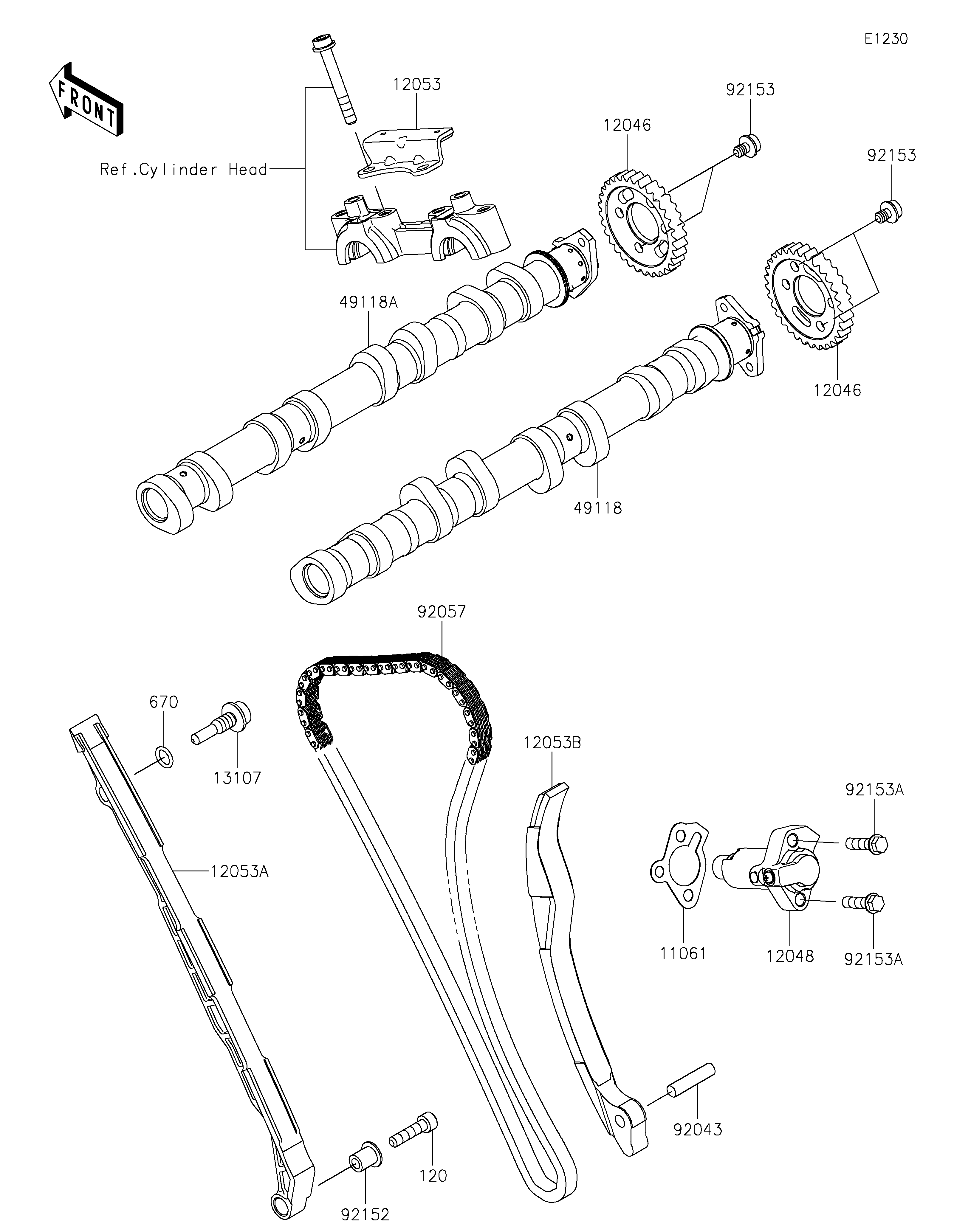 ARBRE A CAMETENDEUR POUR NINJA ZX 10R ZX1002LMFAN NOIR 2021