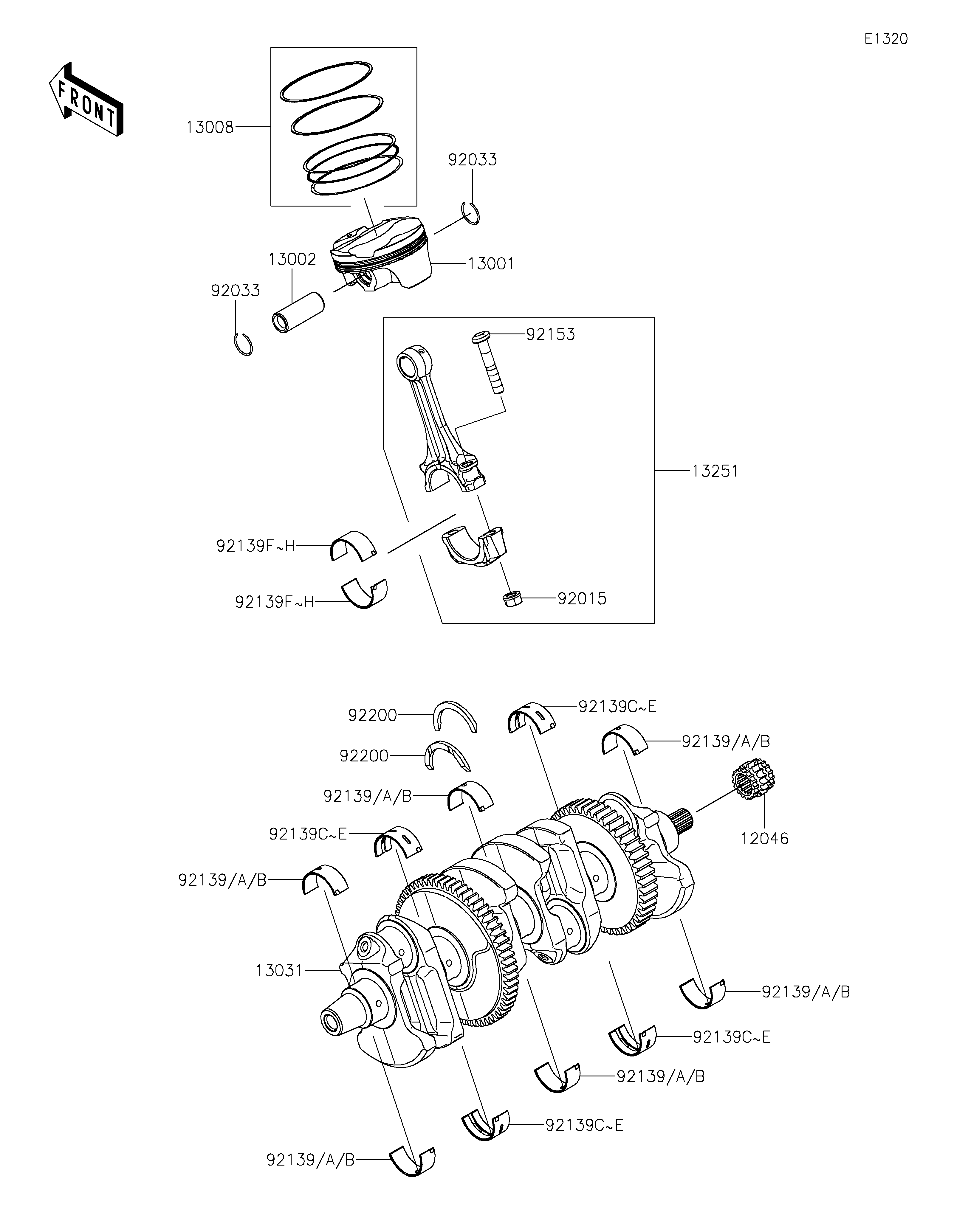 VILEBREQUINPISTON POUR NINJA ZX 10R SE ZX1002HKF GRIS 2019